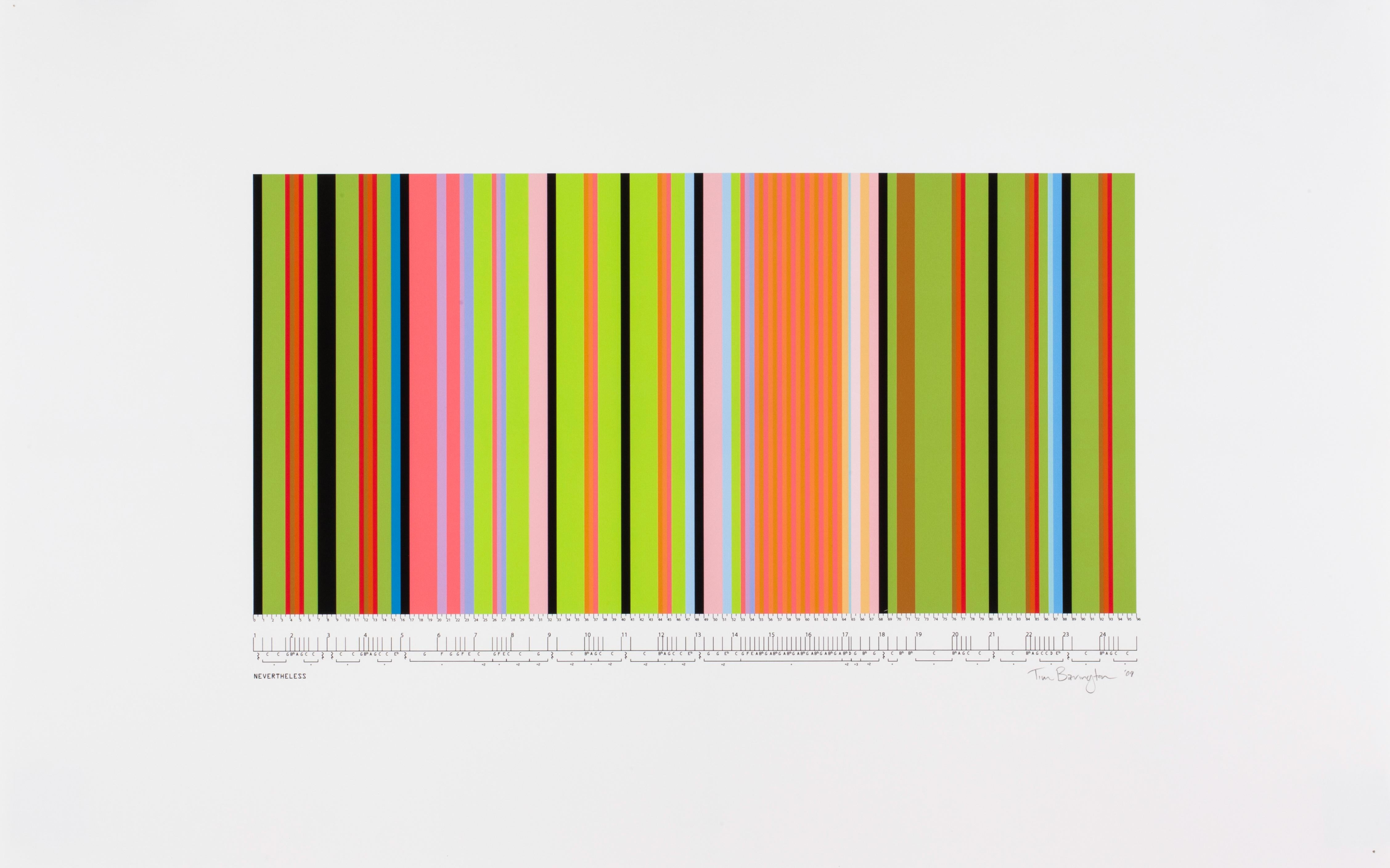 Tim Bavington Abstract Print - Study For "Nevertheless"