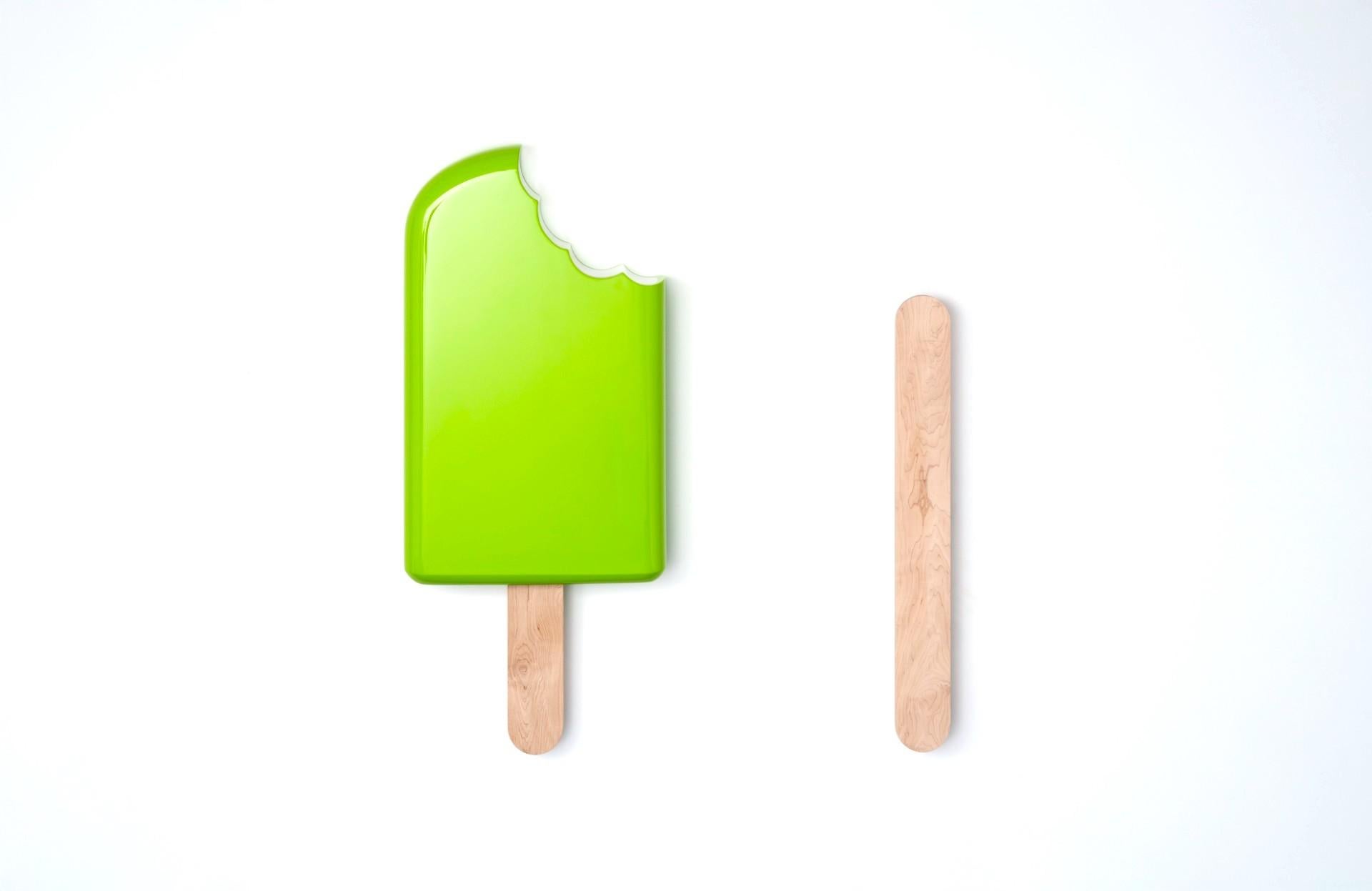 No time to lose, lime - Contemporary Sculpture by Tim Berg & Rebekah Myers