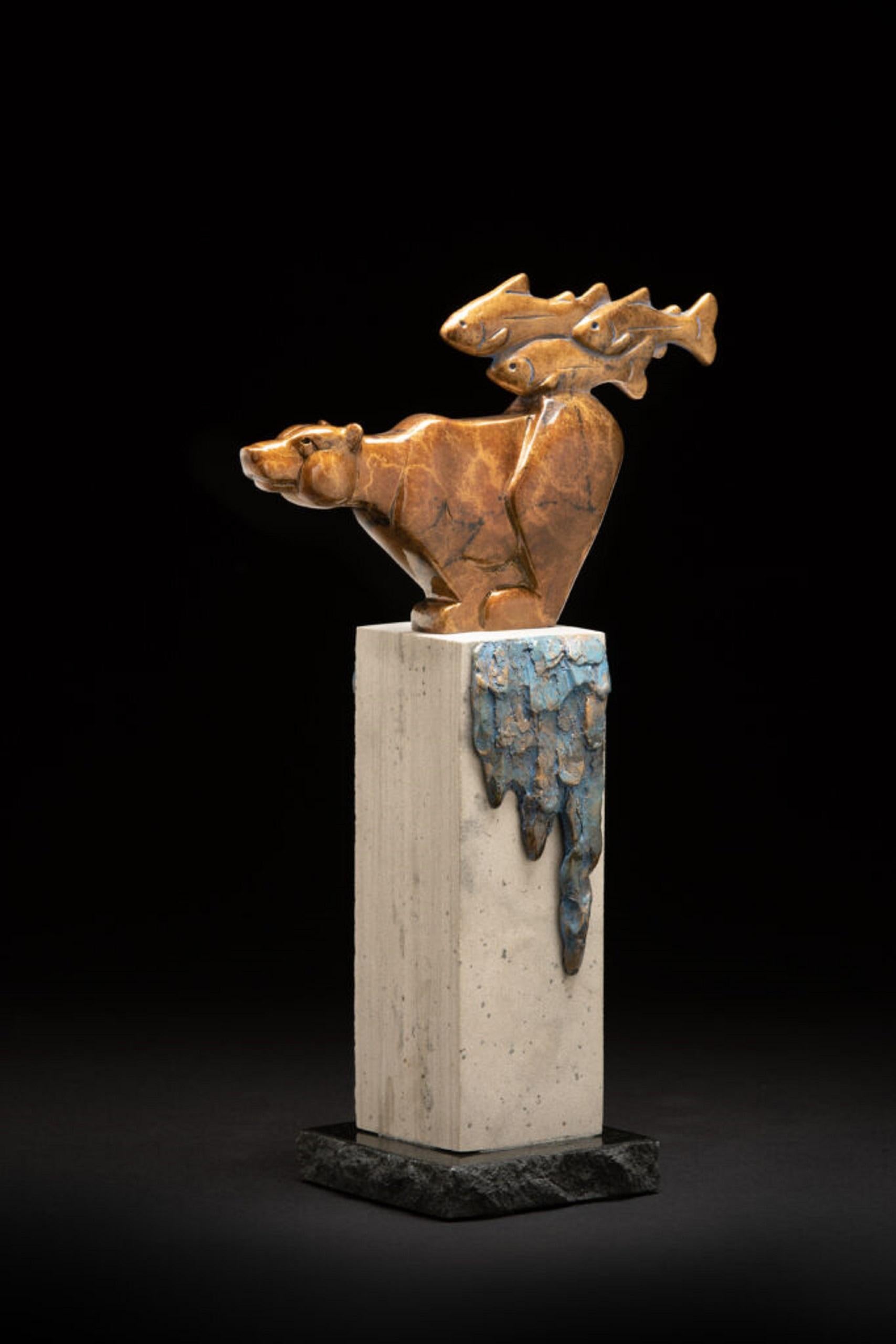 Dreams of Salmon - Realist Sculpture by Tim Cherry