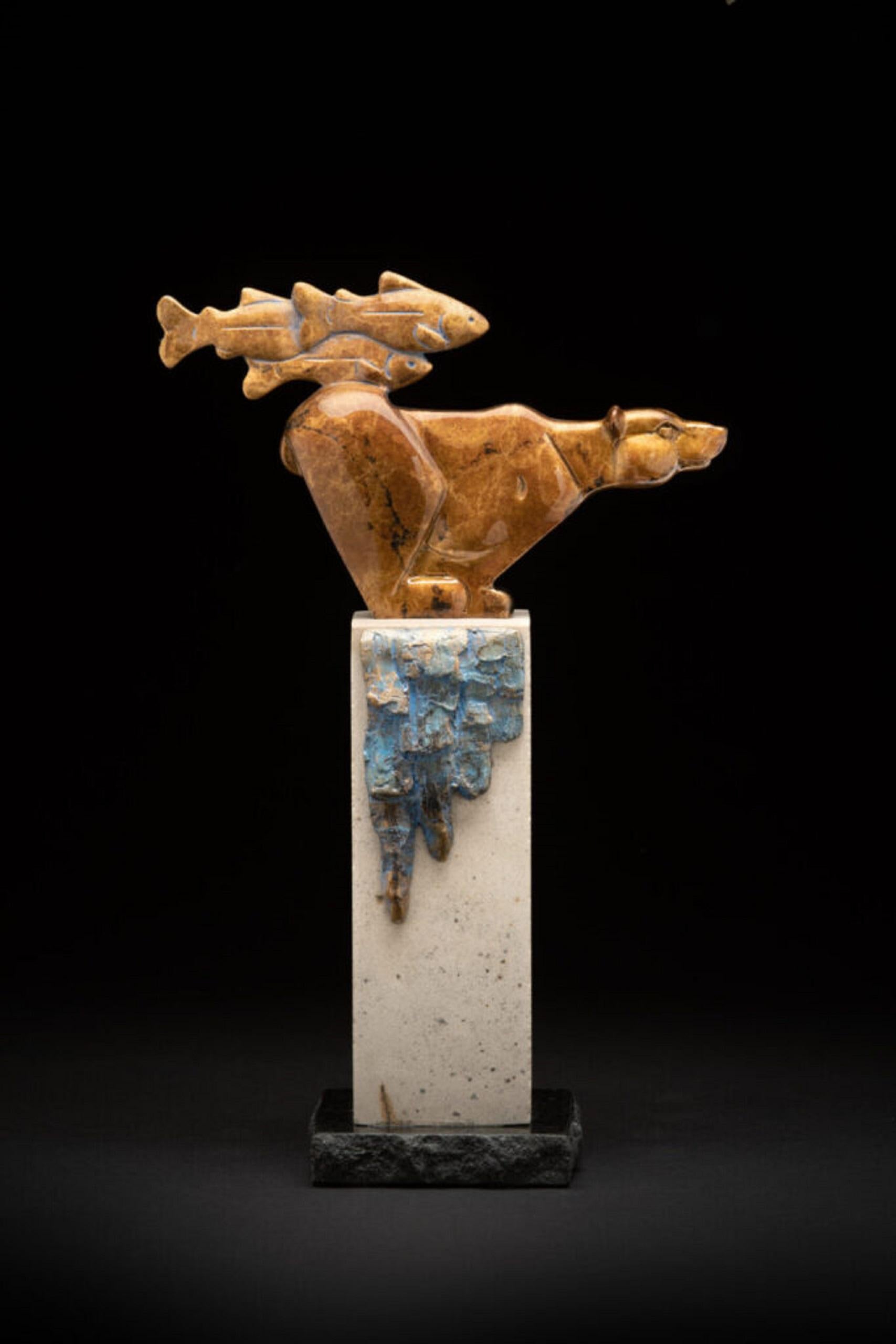 Dreams of Salmon - Sculpture by Tim Cherry