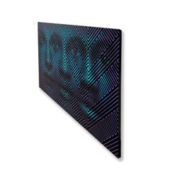 "Coexist" - Geometric Portrait Op Art Original Painting by Tim Christie