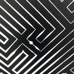 "Minky" - Quadro geometrico figurativo Op Art originale di Tim Christie