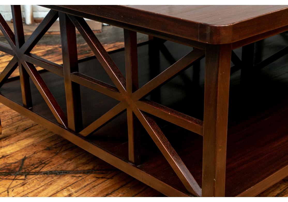 Tim Corrigan Mahogany Tiered Cocktail Table For Sale 2
