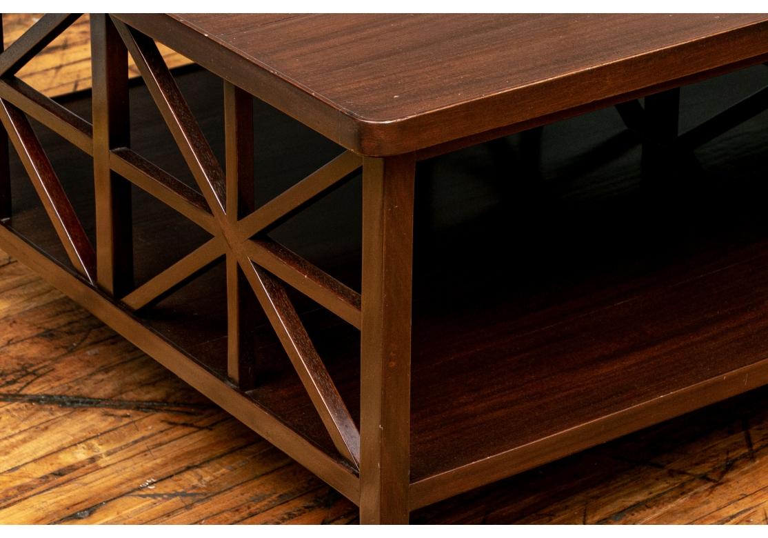 Tim Corrigan Mahogany Tiered Cocktail Table For Sale 3