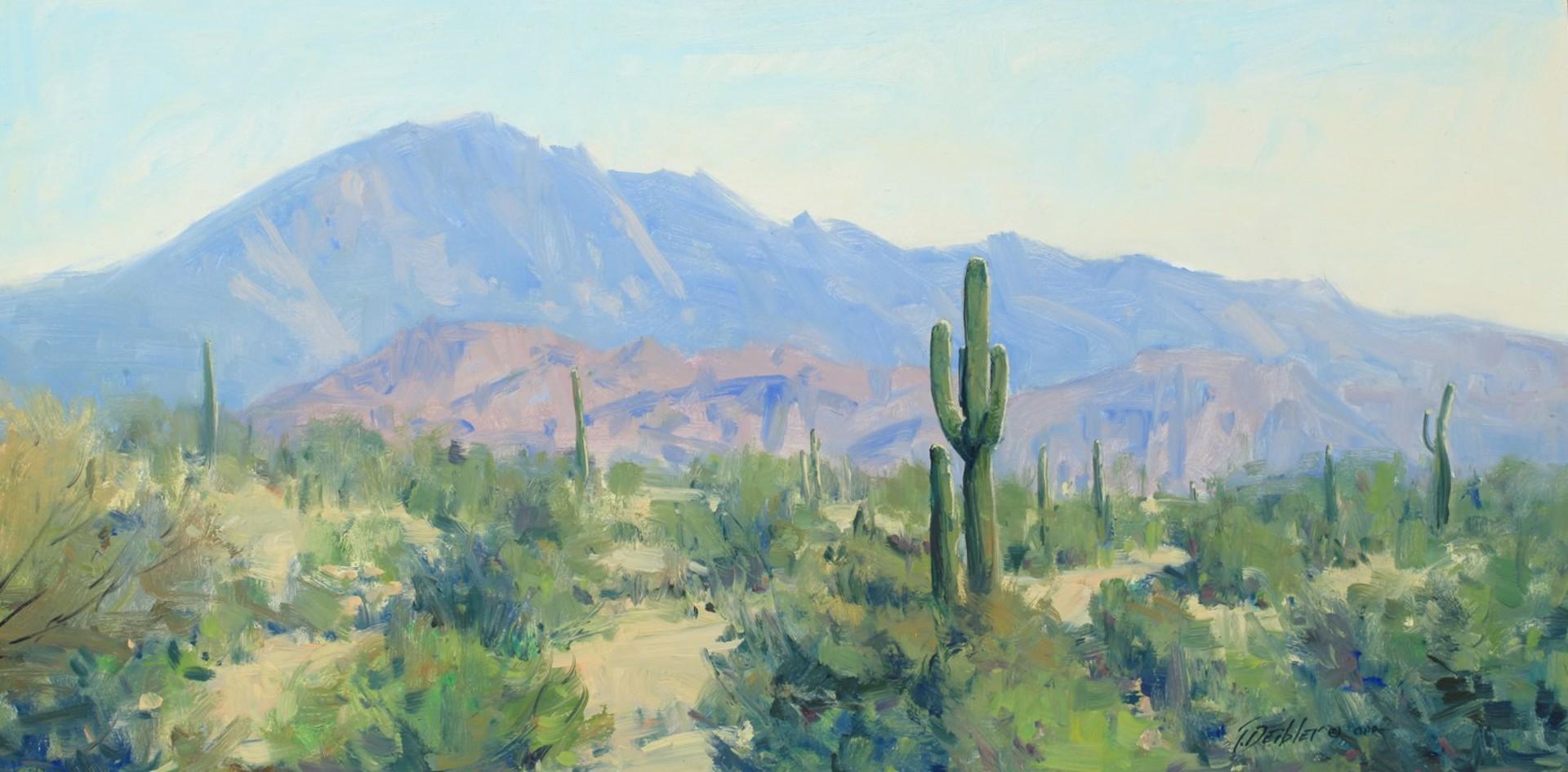 Tim Deibler Landscape Painting – Desert Vista aus der Wüste