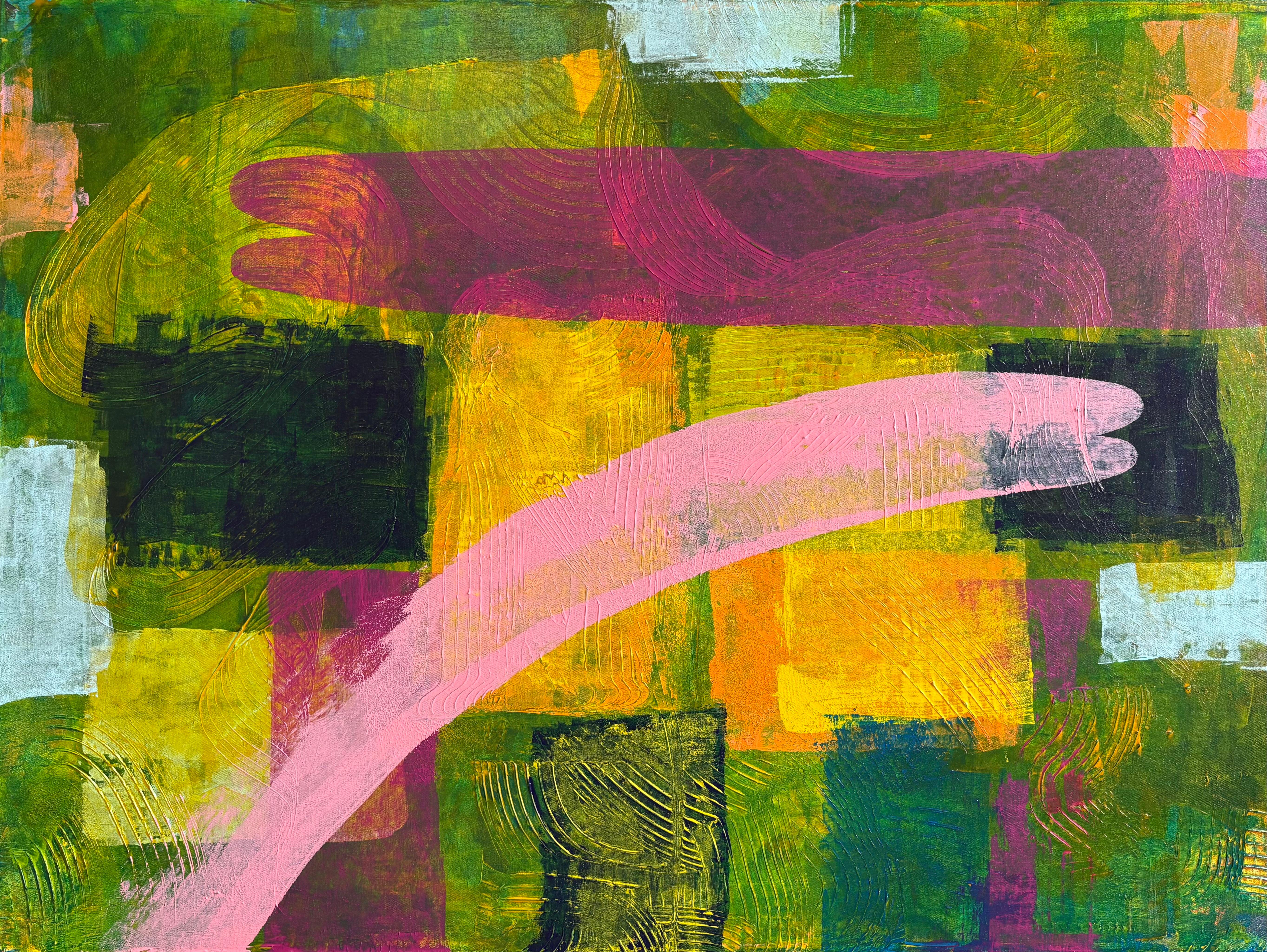 Verbindungen, Abstrakte Malerei – Mixed Media Art von Tim Engelhardt