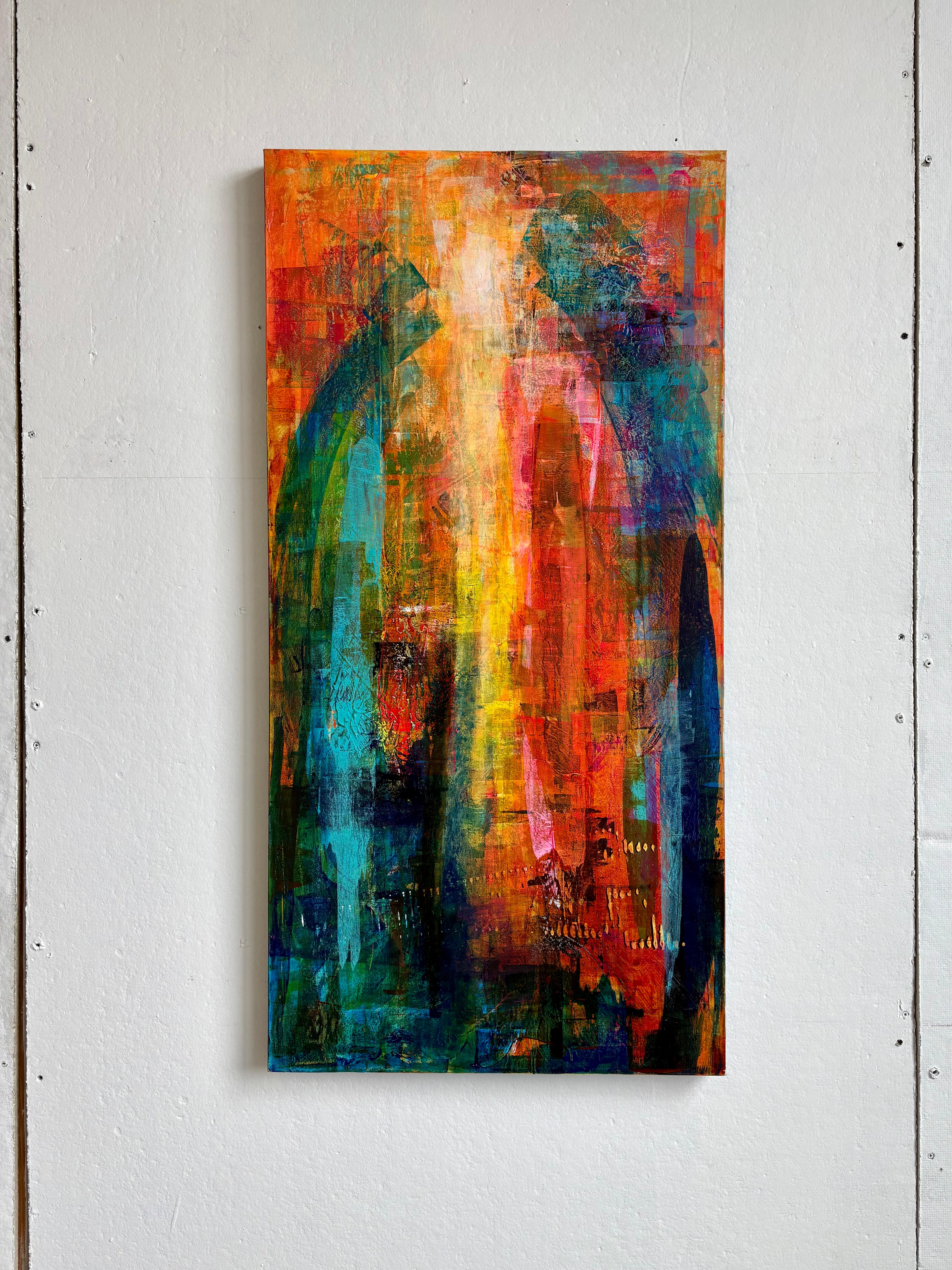 Vergänglichkeit und Hoffnung, Abstrakte Malerei (Schwarz), Abstract Painting, von Tim Engelhardt