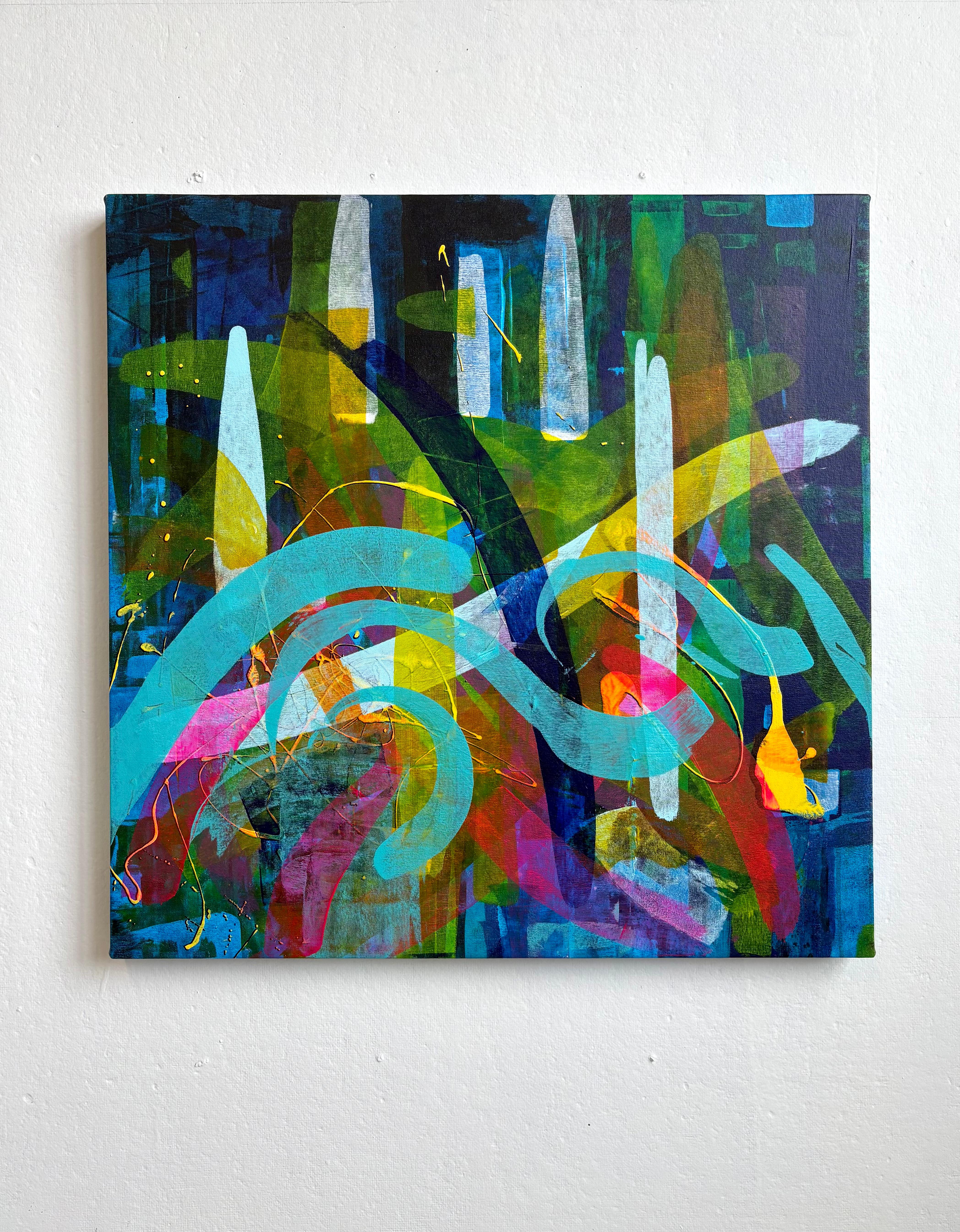 Nächtliche Geschichten, abstrakte Malerei (Abstrakt), Painting, von Tim Engelhardt