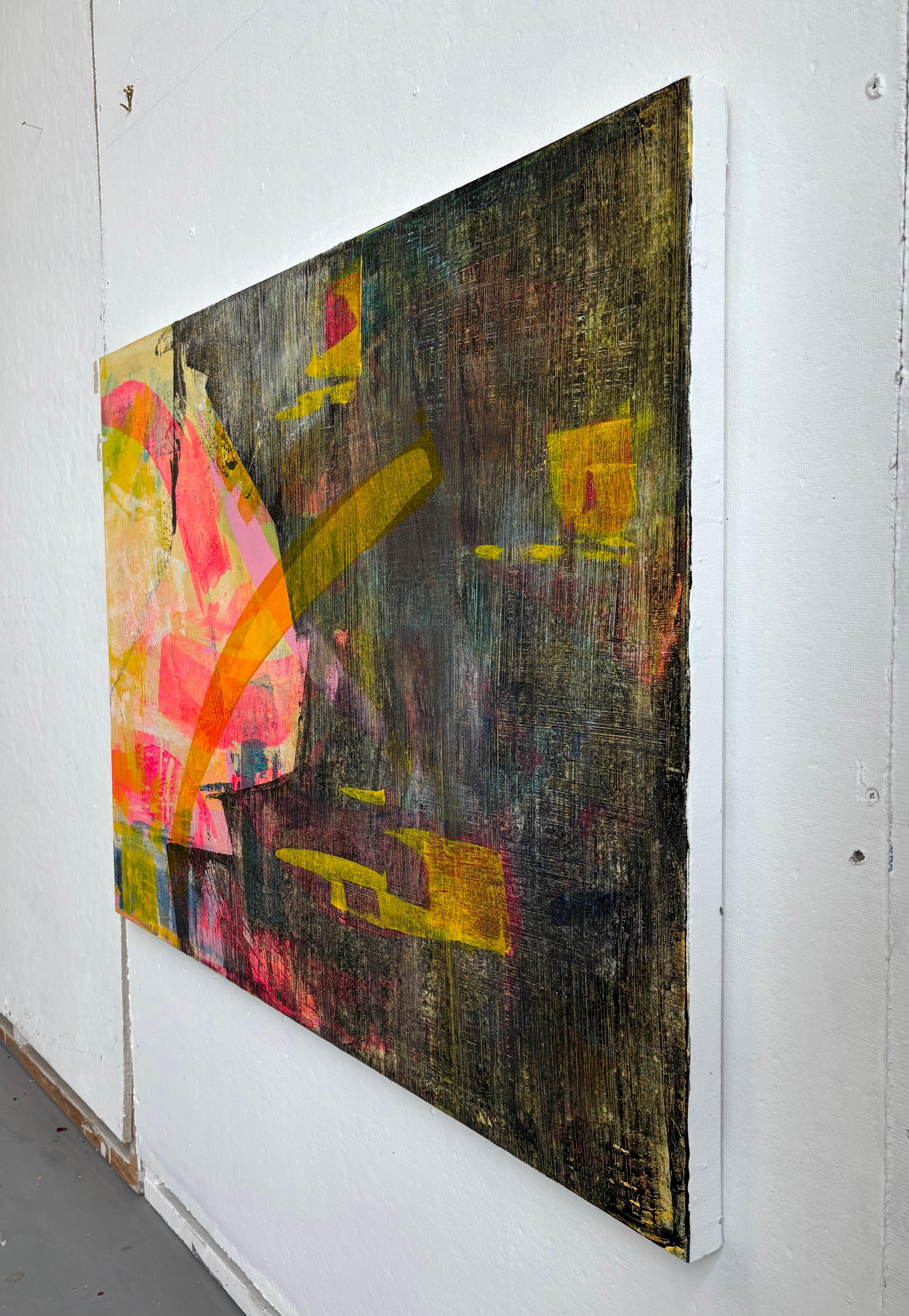Nicht ganz so dunkel, abstrakte Malerei – Painting von Tim Engelhardt