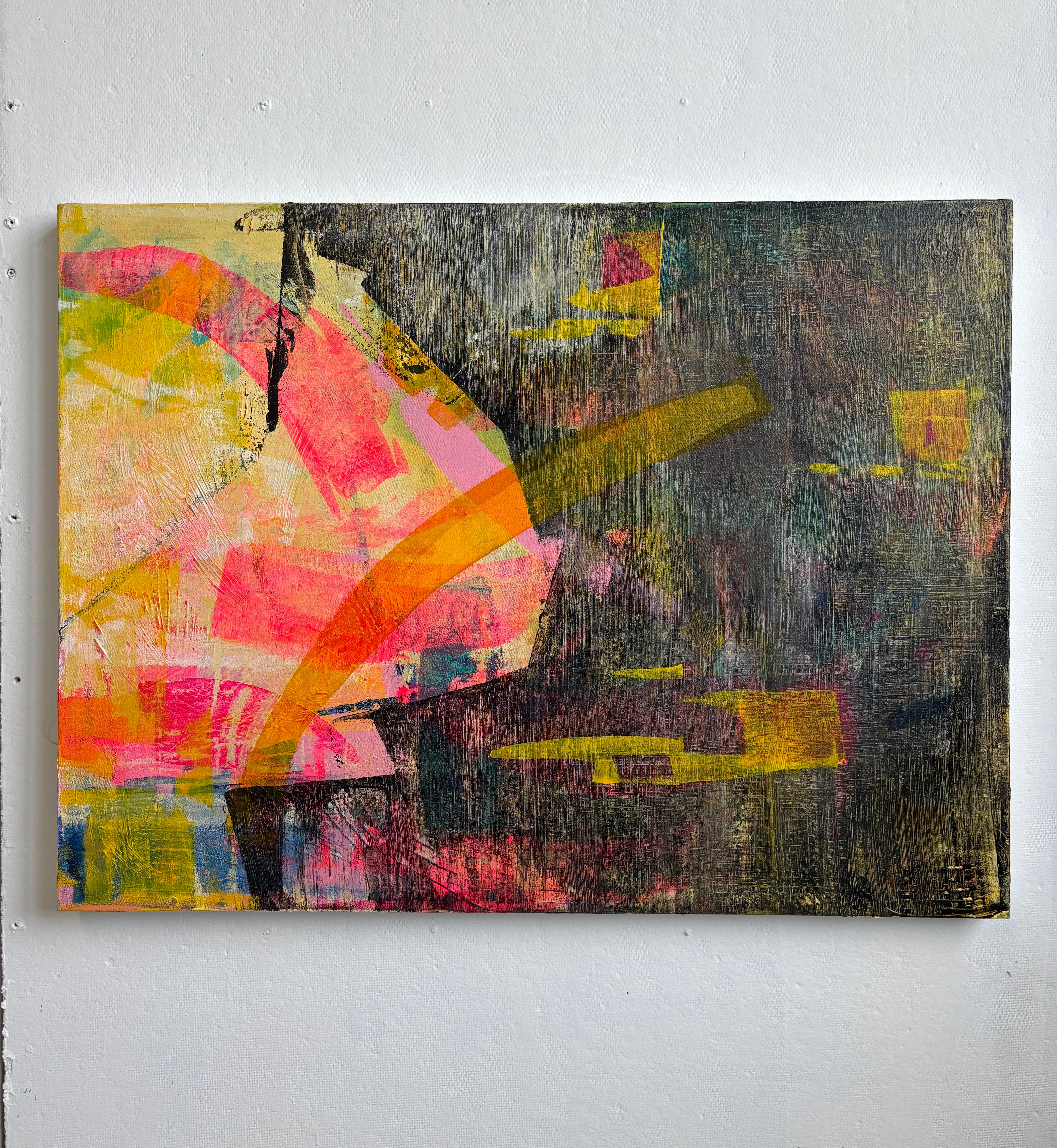 Nicht ganz so dunkel, abstrakte Malerei (Abstrakt), Painting, von Tim Engelhardt