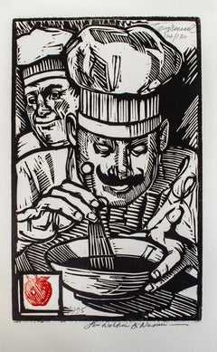 Chefs in the Kitchen - Tableau de bois de Tim Engelland