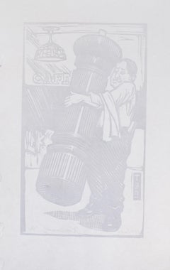 Giant Peppermill by Tim Engelland, Linocut