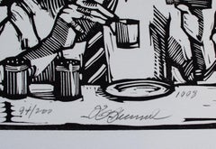 Stravagante incisione su legno del caffè di Tim Engelland