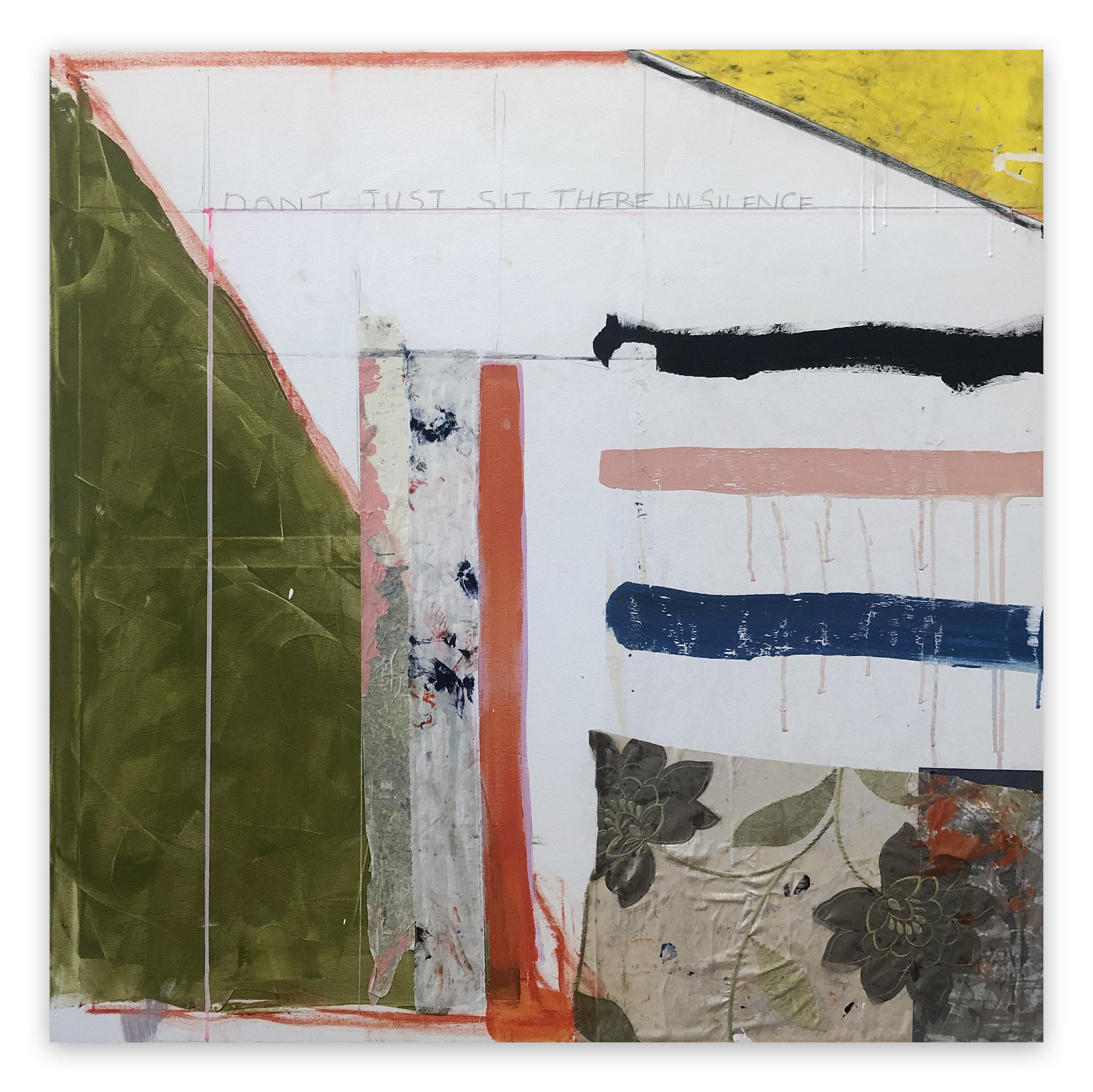Don't Just Sit There in Silence (Abstract Painting)

Fabric tape and paper on canvas - Unframed.

This artwork is exclusive to IdeelArt.

Tim Fawcett’s paintings point towards the legacy of Art Brut, establishing a midpoint between abstraction and