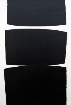 Exile - bold, emotional, black and white, abstract minimalist, acrylic on canvas
