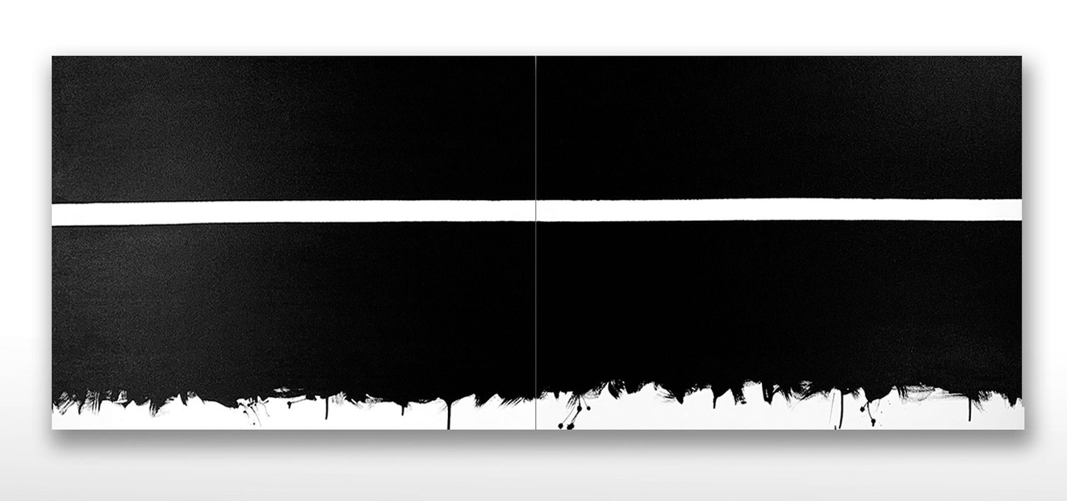 Paradox 01 02 - bold, black and white, abstract minimalist, acrylic on canvas 2