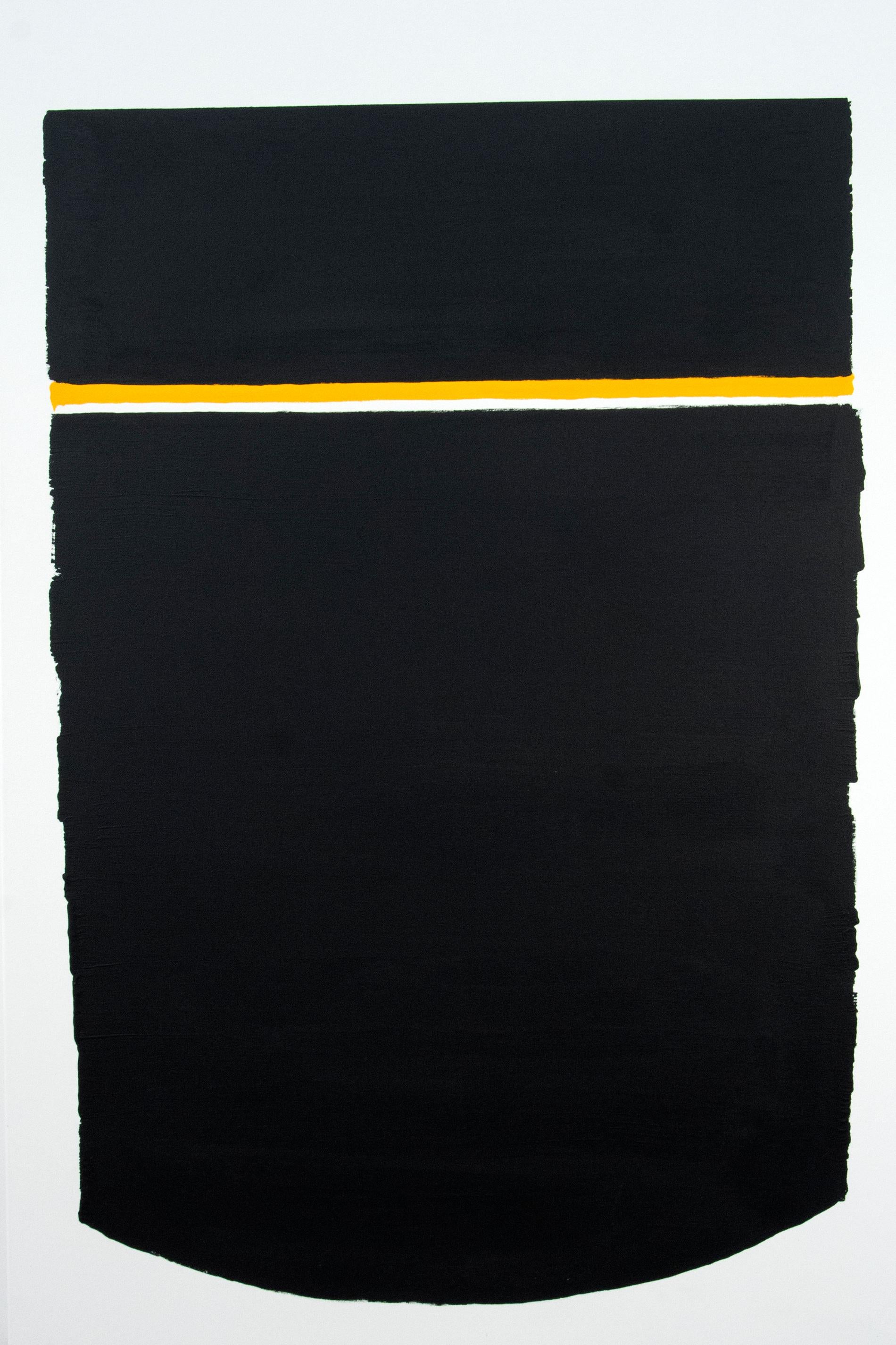 Tim Forbes Abstract Painting - Plan B - bold, black and white, abstract minimalist, acrylic on canvas