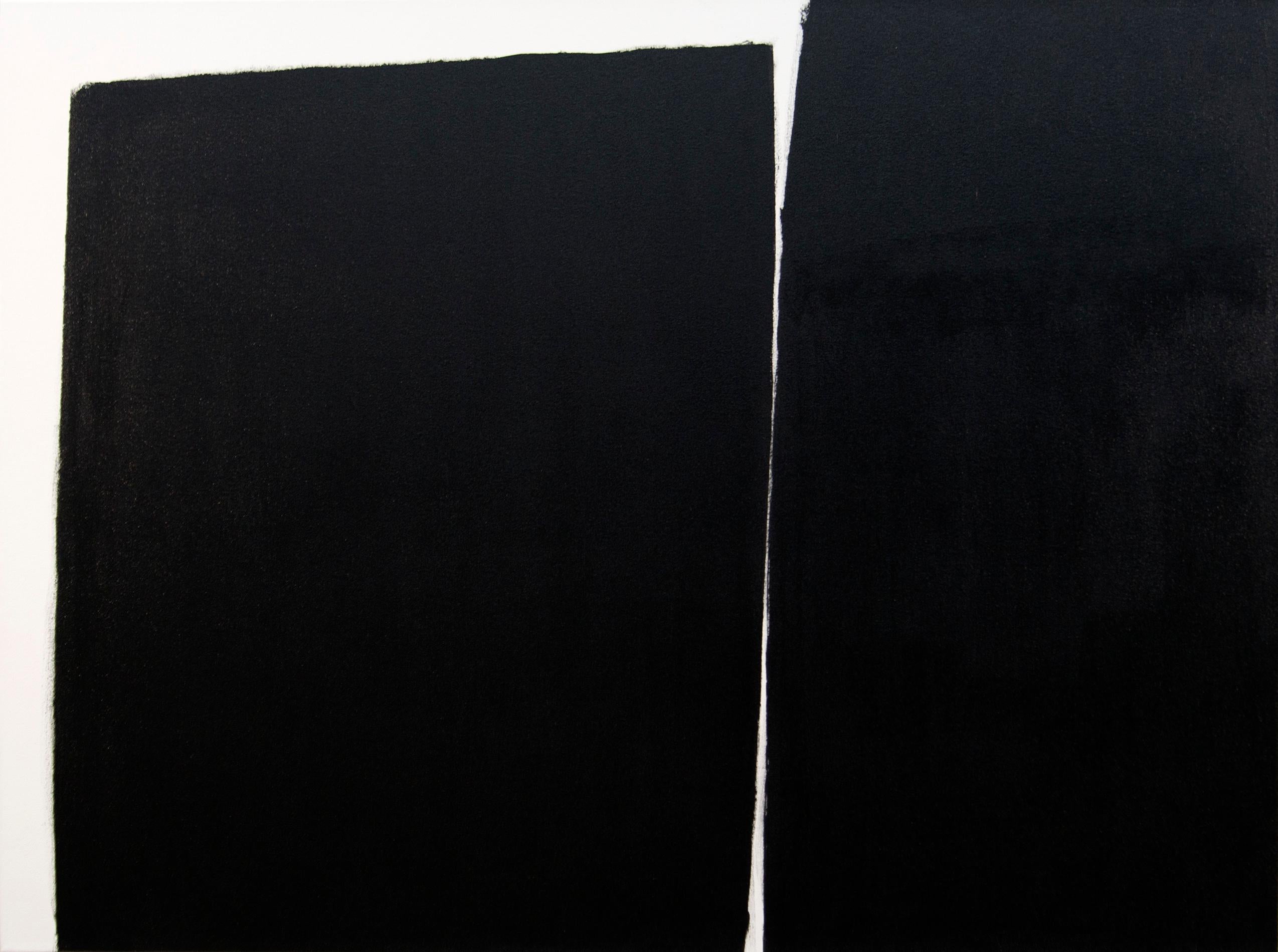 Volume 03 04 - bold, black and white, abstract minimalist, acrylic on canvas - Post-Minimalist Painting by Tim Forbes