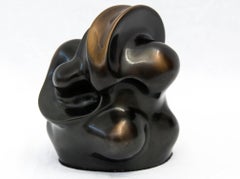 Grace AP - small, smooth, swirling, abstract bronze sculpture