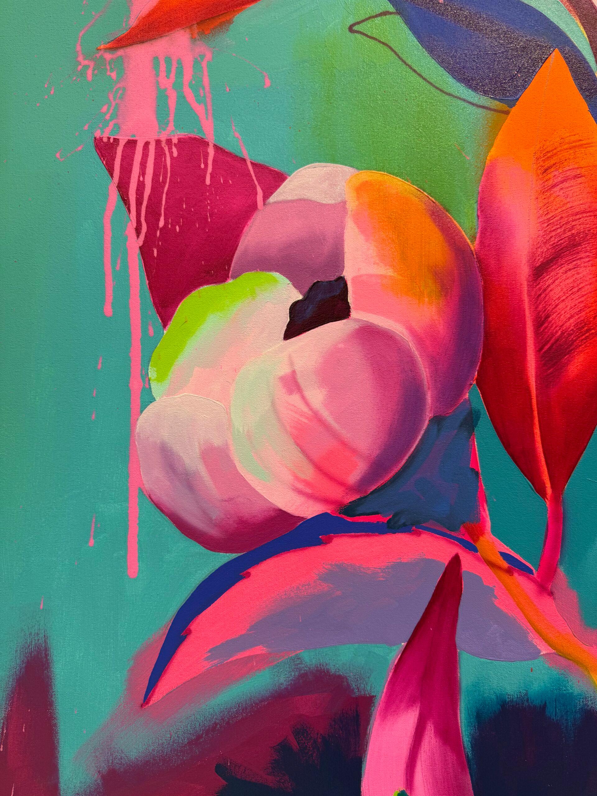 Green Tea - Contemporary Painting by Tim Fowler