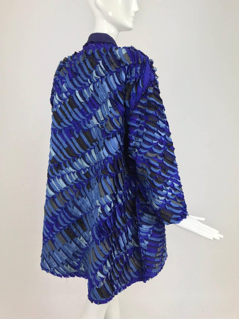 Tim Harding Art to Wear French Blue raw silk swing coat at 1stDibs ...