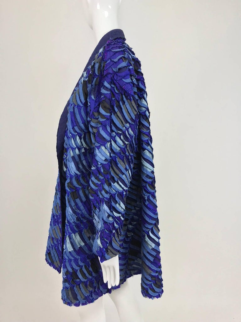Tim Harding Art to Wear French Blue raw silk swing coat at 1stDibs ...