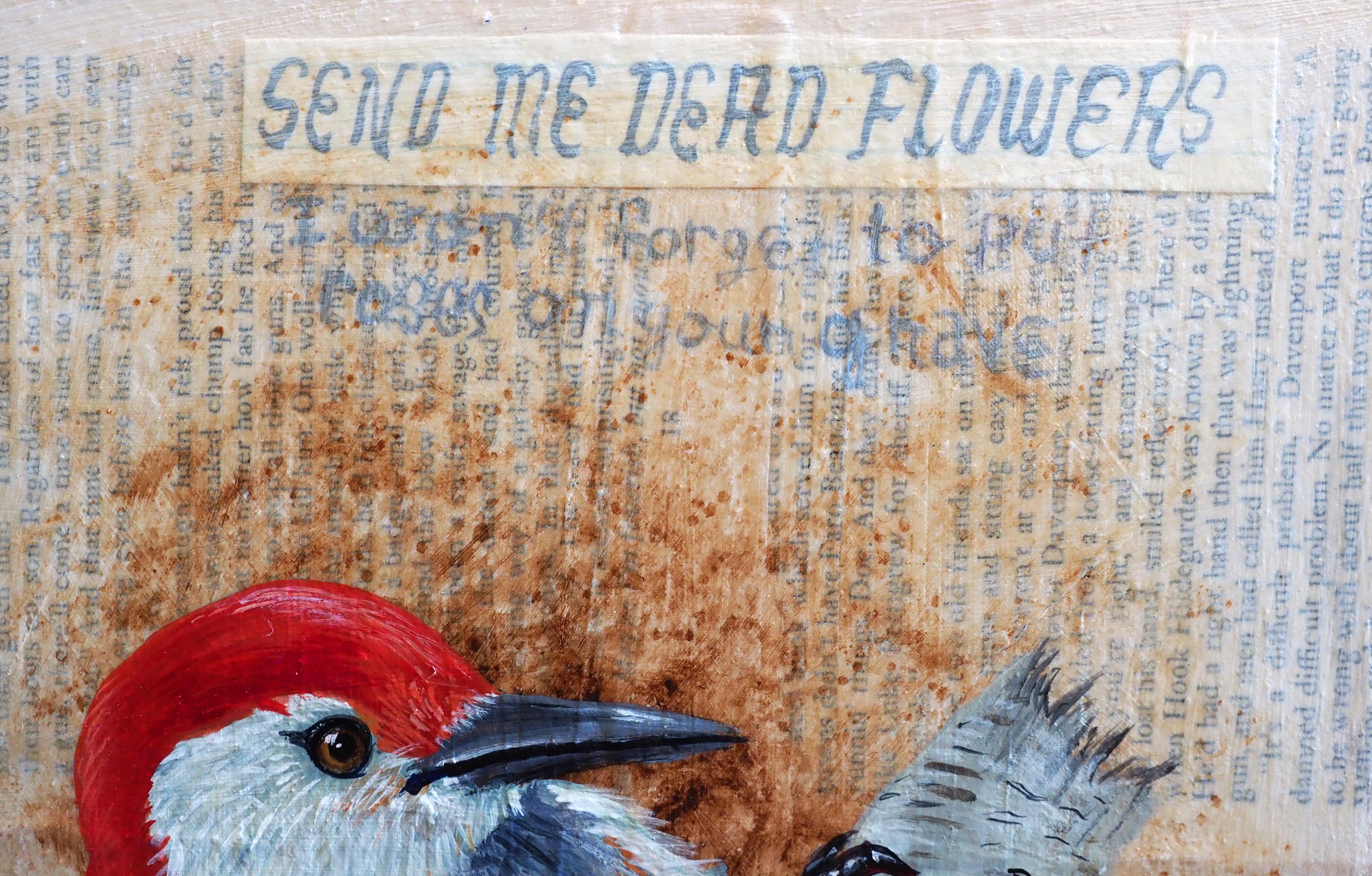 Red Bellied Woodpecker - Contemporary Painting by Tim Hooper