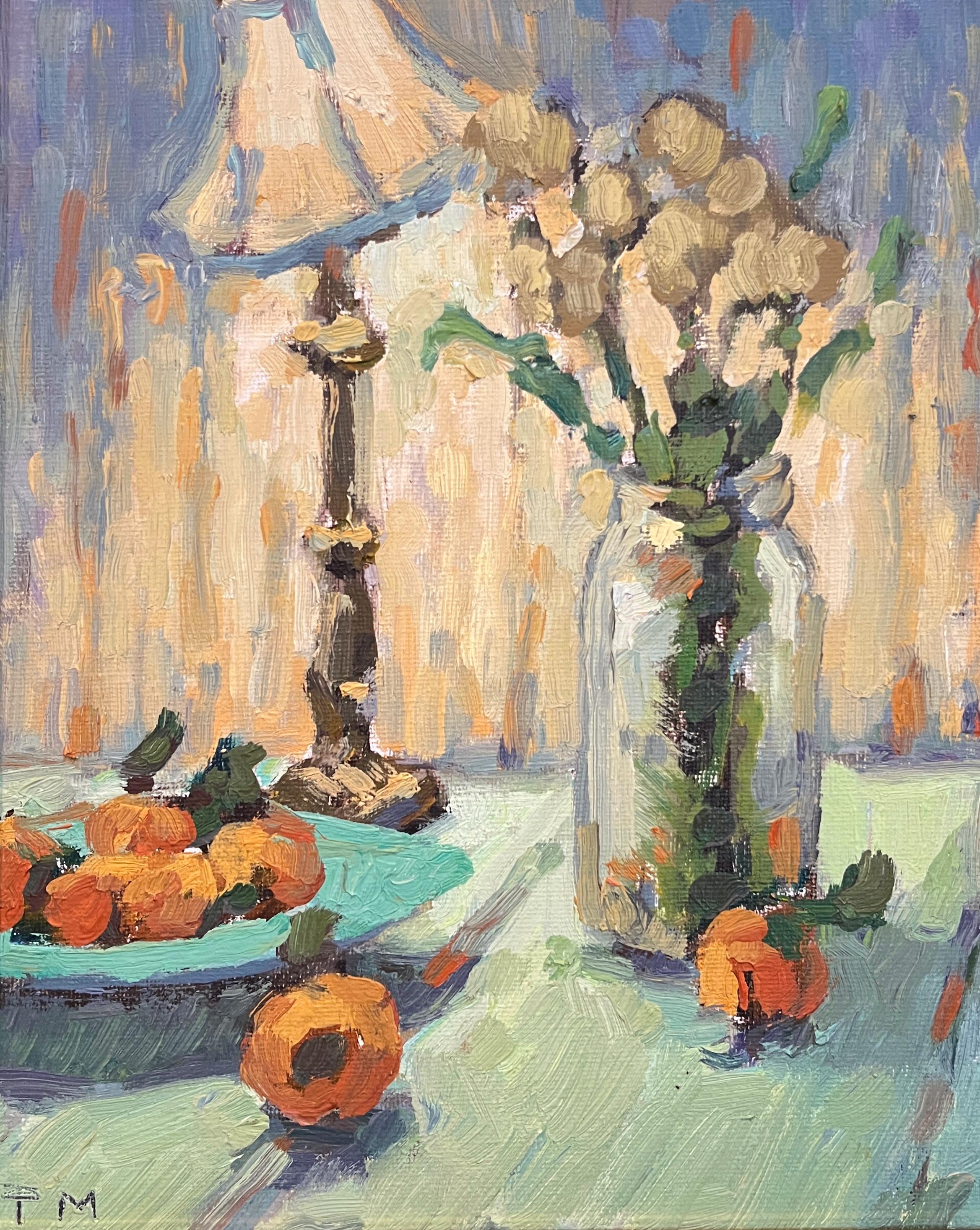 Clementines & Lamplight - American Impressionist Painting by Tim McGuire