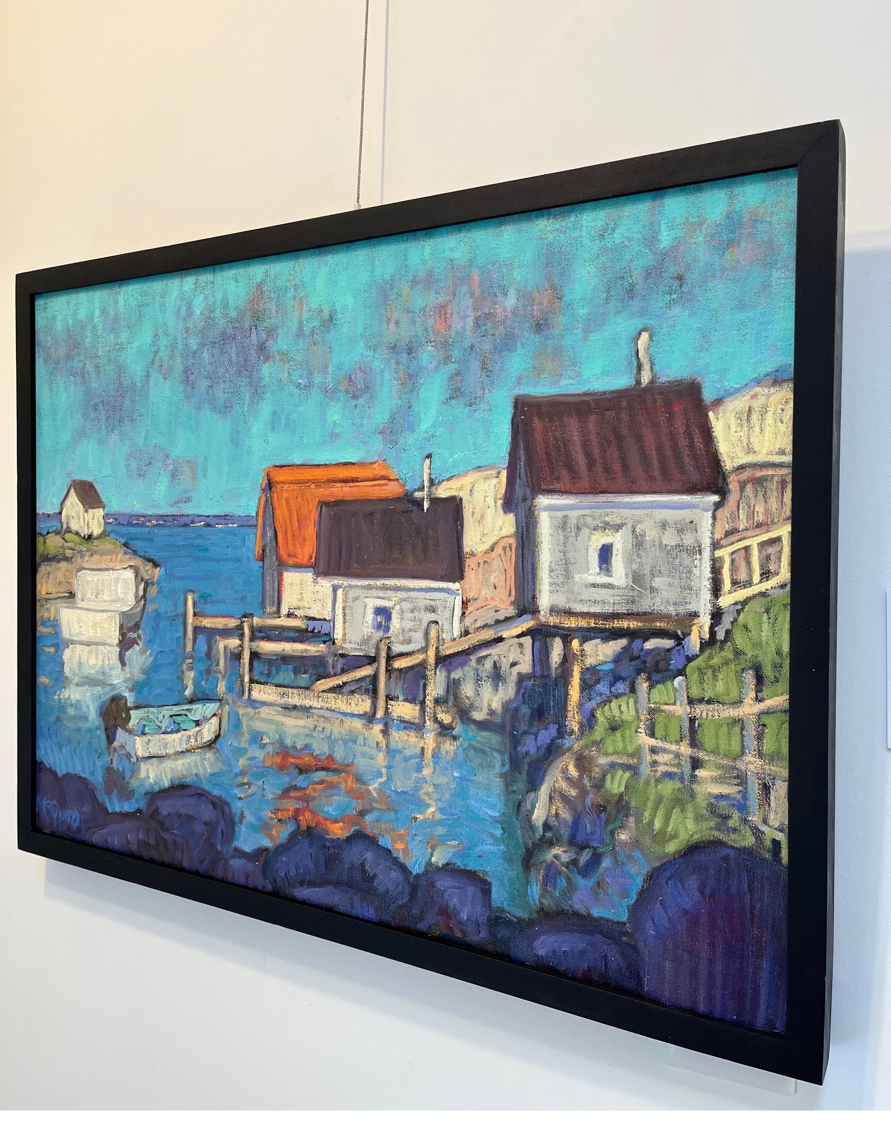 Fishing Village Morning - Painting by Tim McGuire