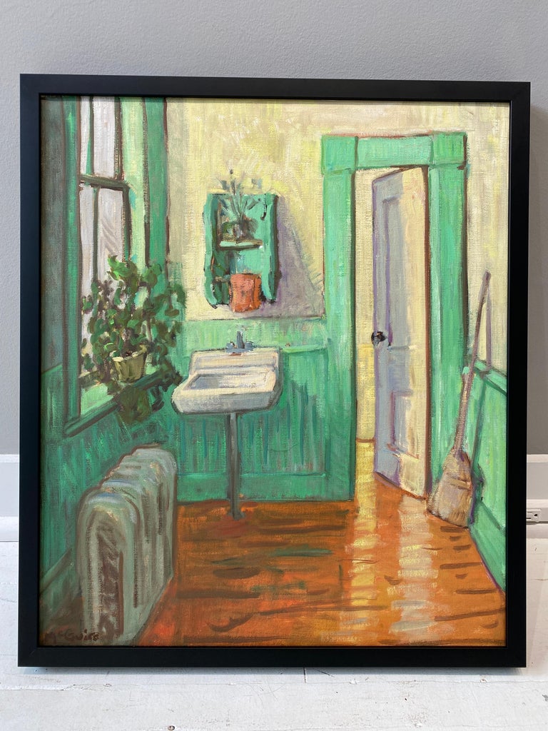 Hallway in Green - Painting by Tim McGuire