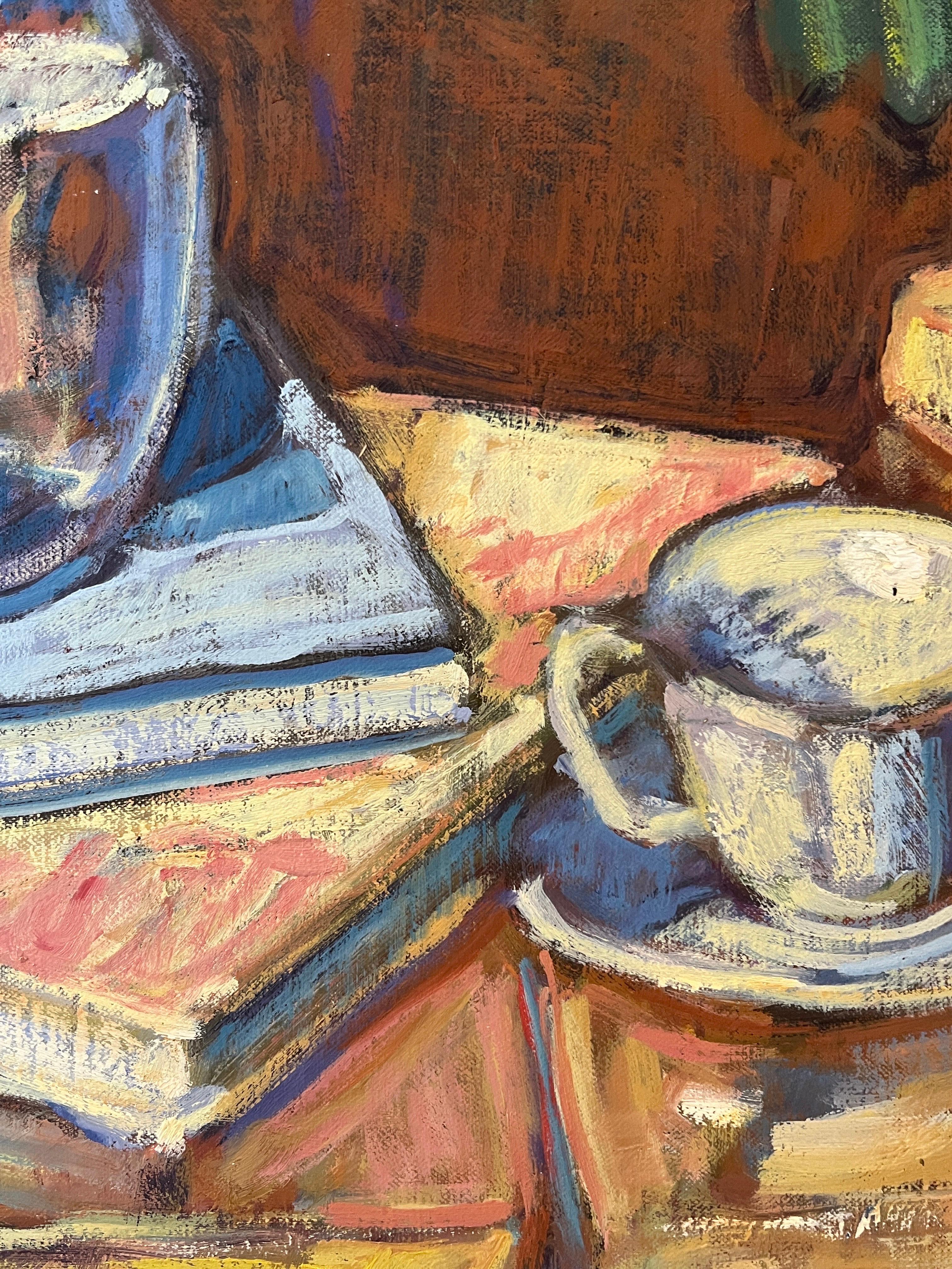 Lilas, libros y té - Interior Painting Negro de Tim McGuire