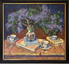 Lilas et livres et thé