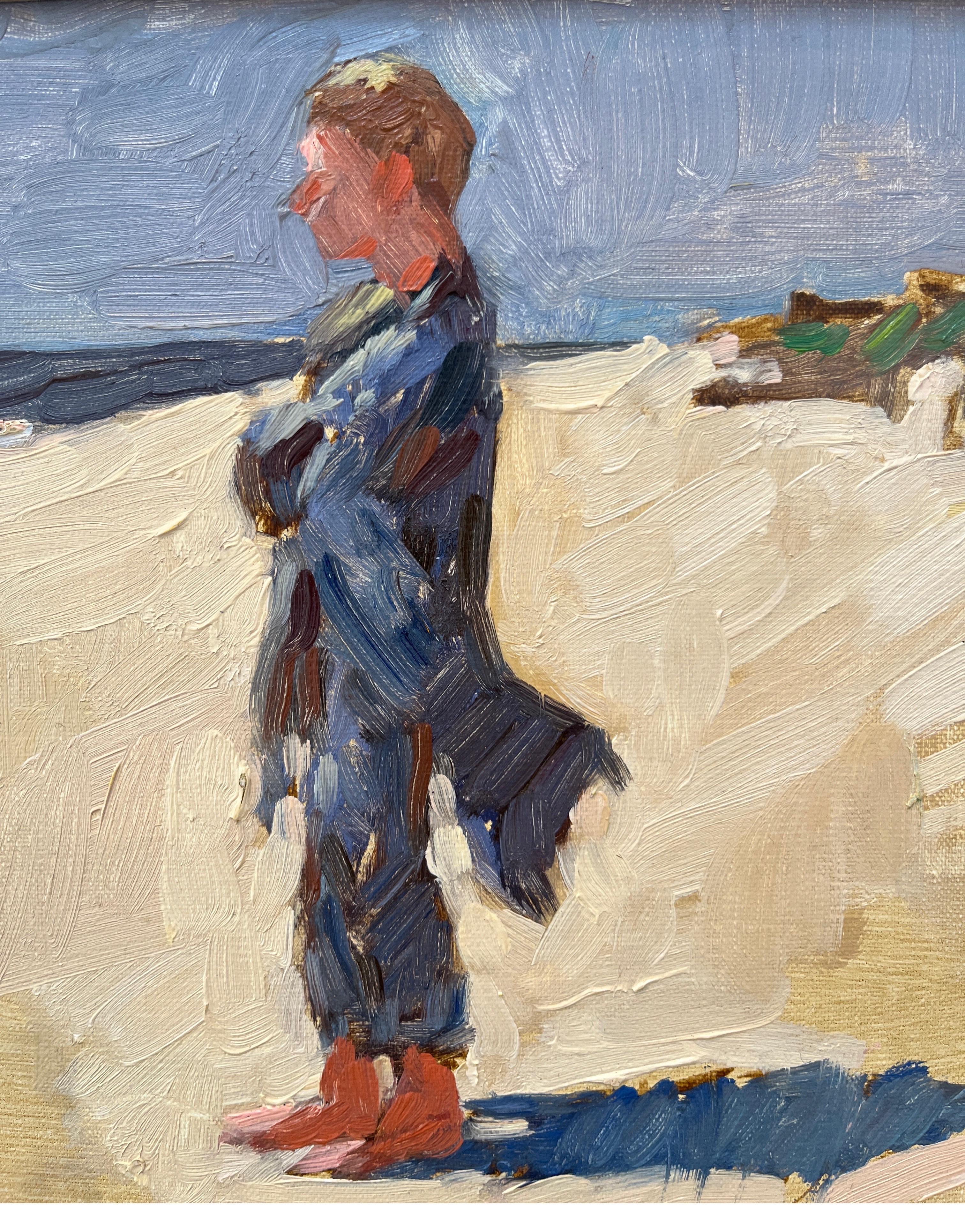 On the Beach - American Impressionist Painting by Tim McGuire