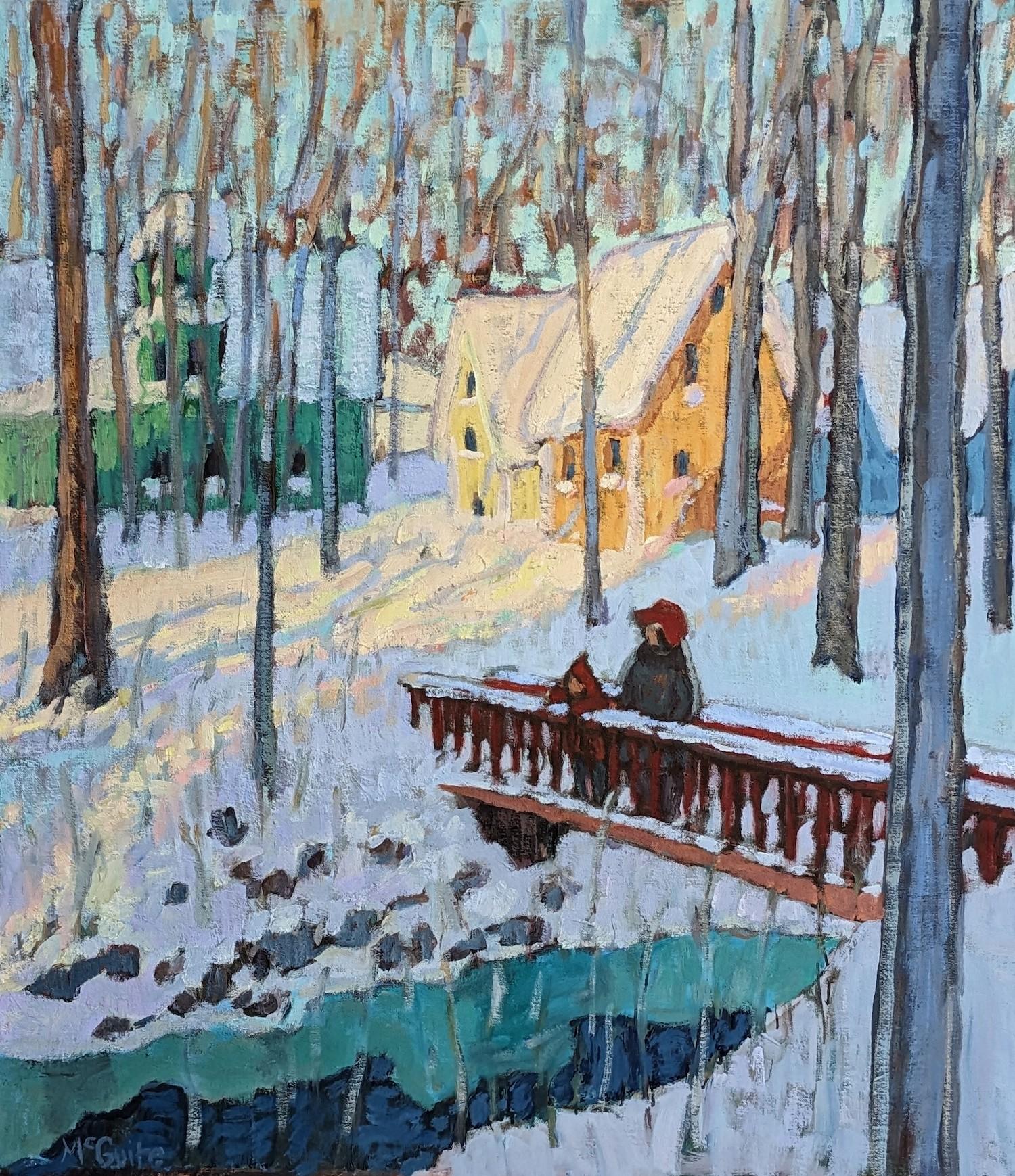 Tim McGuire Figurative Painting - Walk Out to Winter