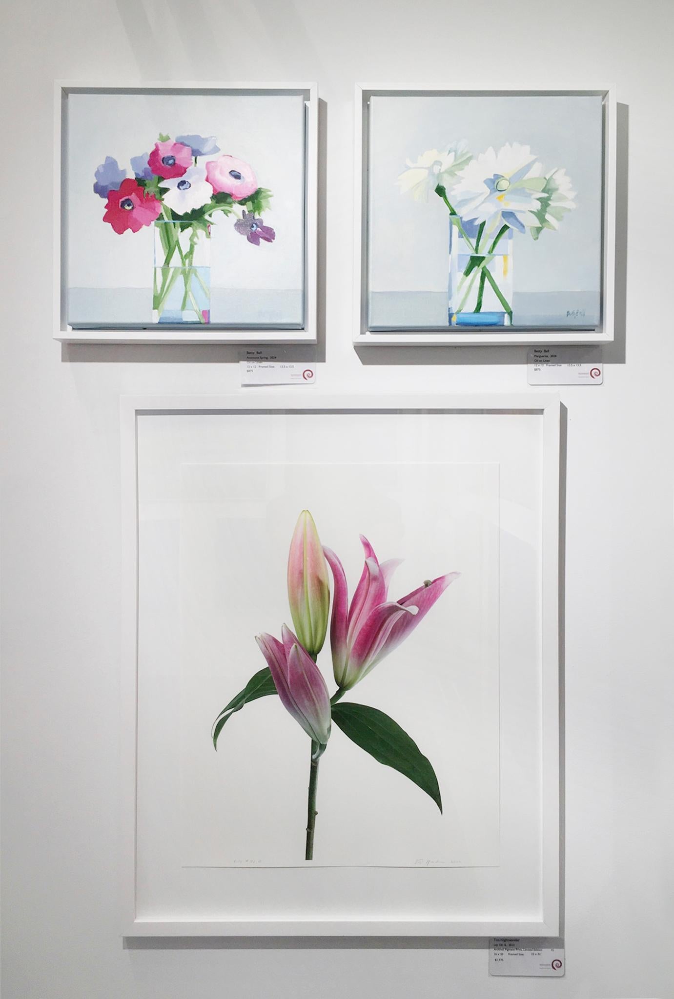Lily 181 B, Photographie couleur, édition limitée, rose, encadrée, botanique, florale en vente 5