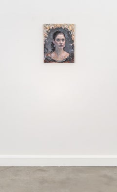 Une étude des contrastes - Portrait contemporain à l'huile sur panneau de bois