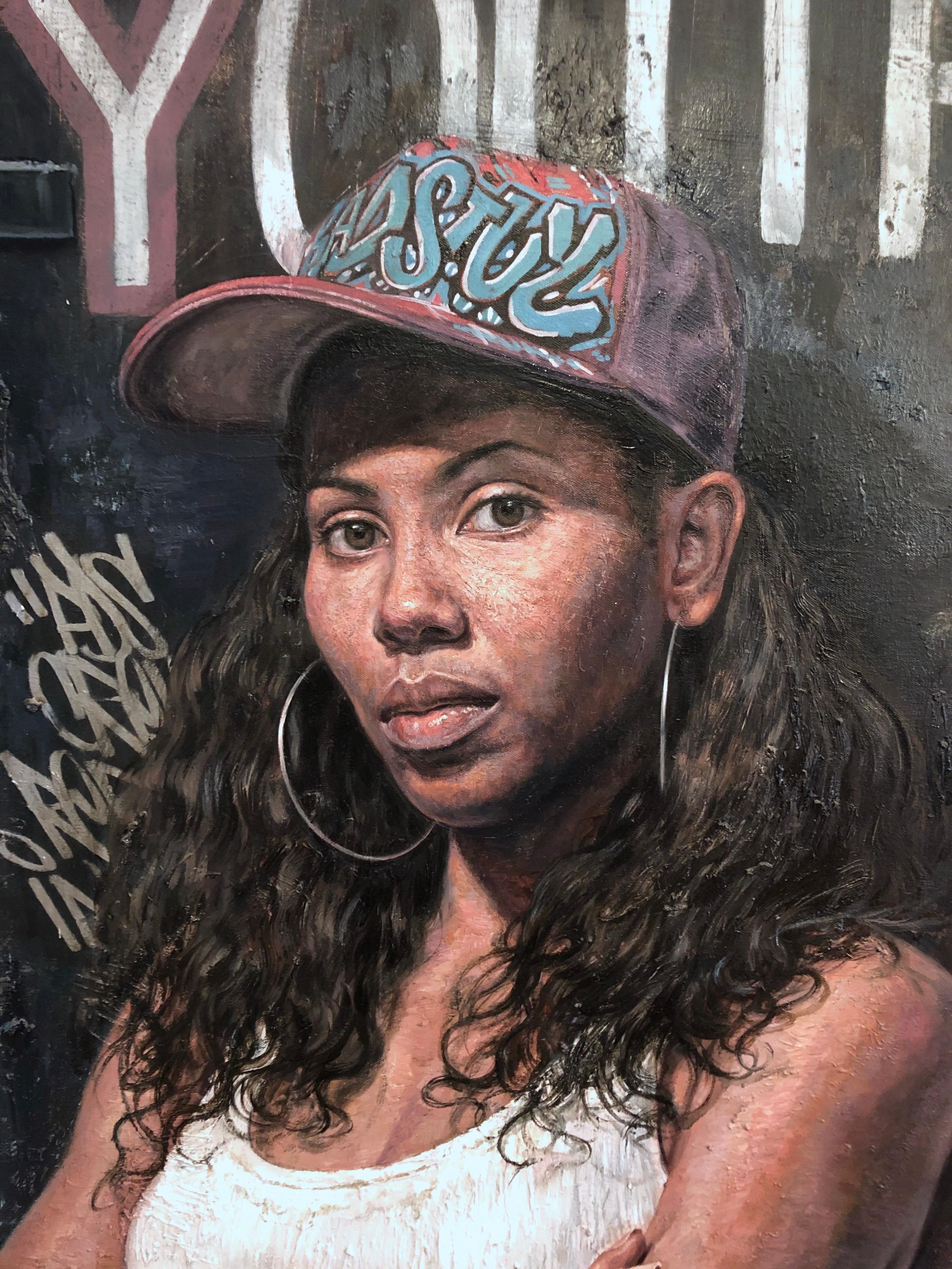 Progressive Jugend - zeitgenössische afroamerikanische figurative Malerei (Zeitgenössisch), Painting, von Tim Okamura