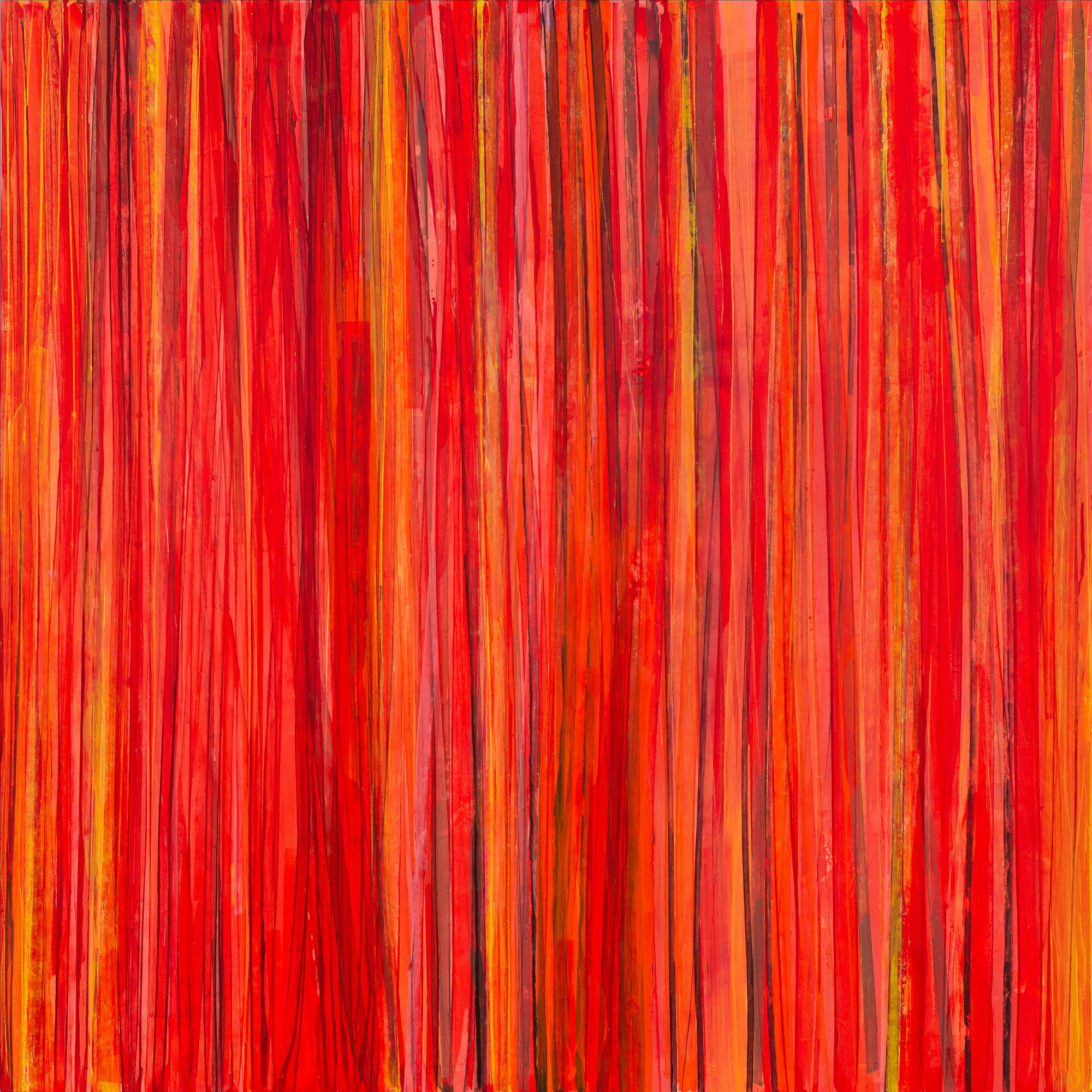 Tim Owen Abstract Painting - Once in a Vermillion