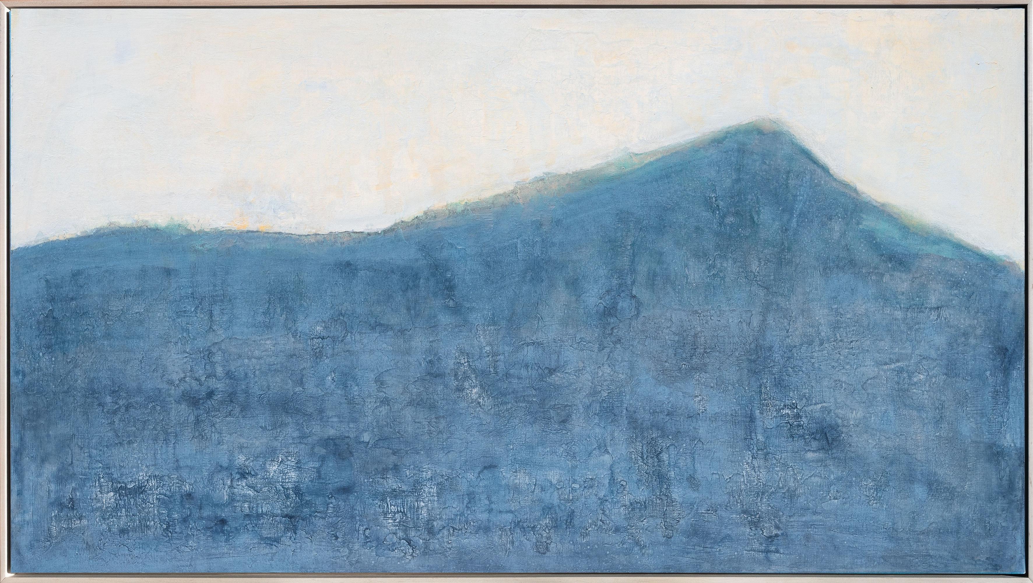 «Sky and Stone», pintura acrílica con técnica mixta, enmarcada, 31x61
