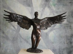 « aigle ».  Sculpture contemporaine en bronze moulé
