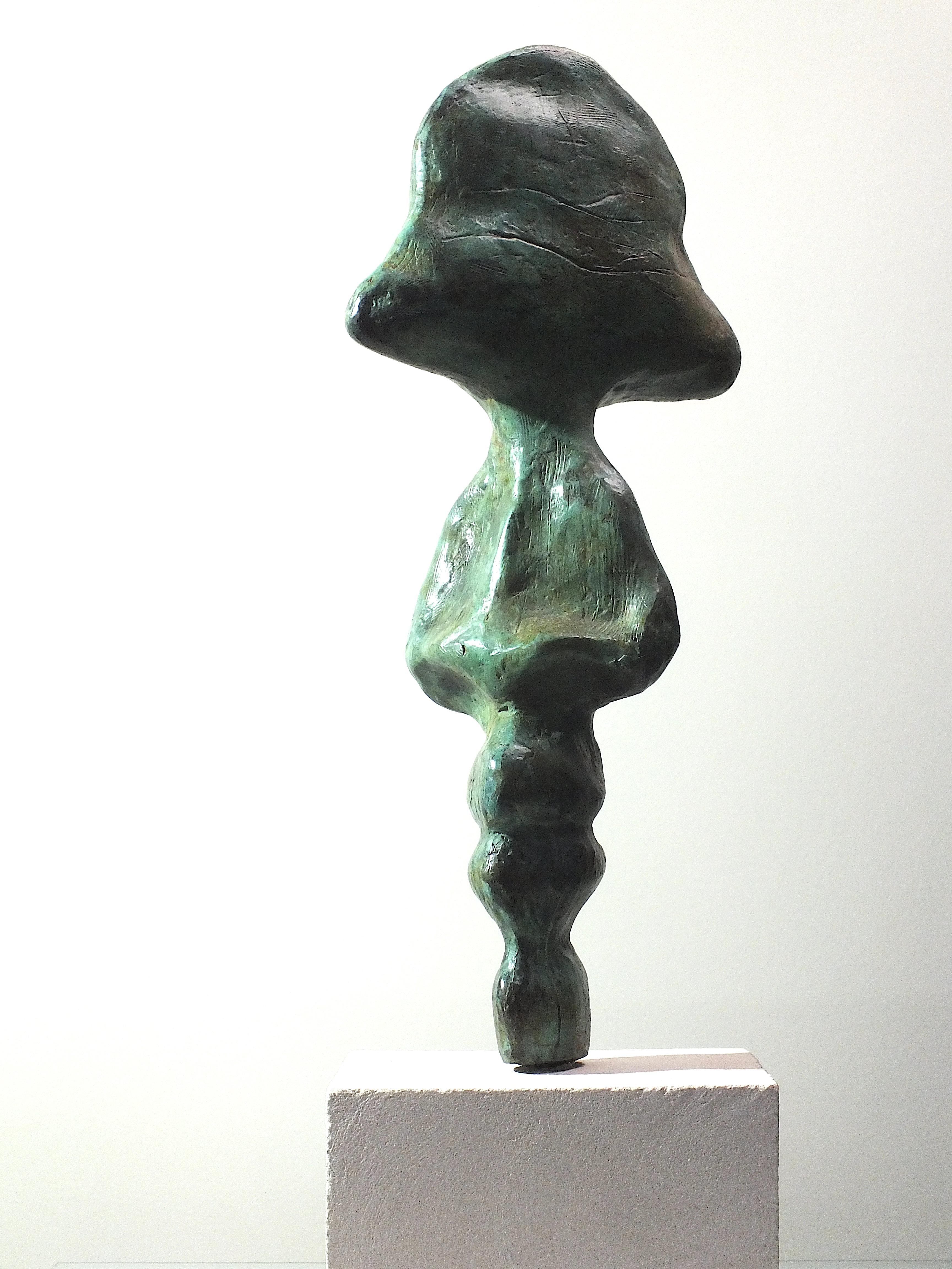 « I.D.II » : Sculpture contemporaine unique en bronze coulé - Or Nude Sculpture par Tim Rawlins