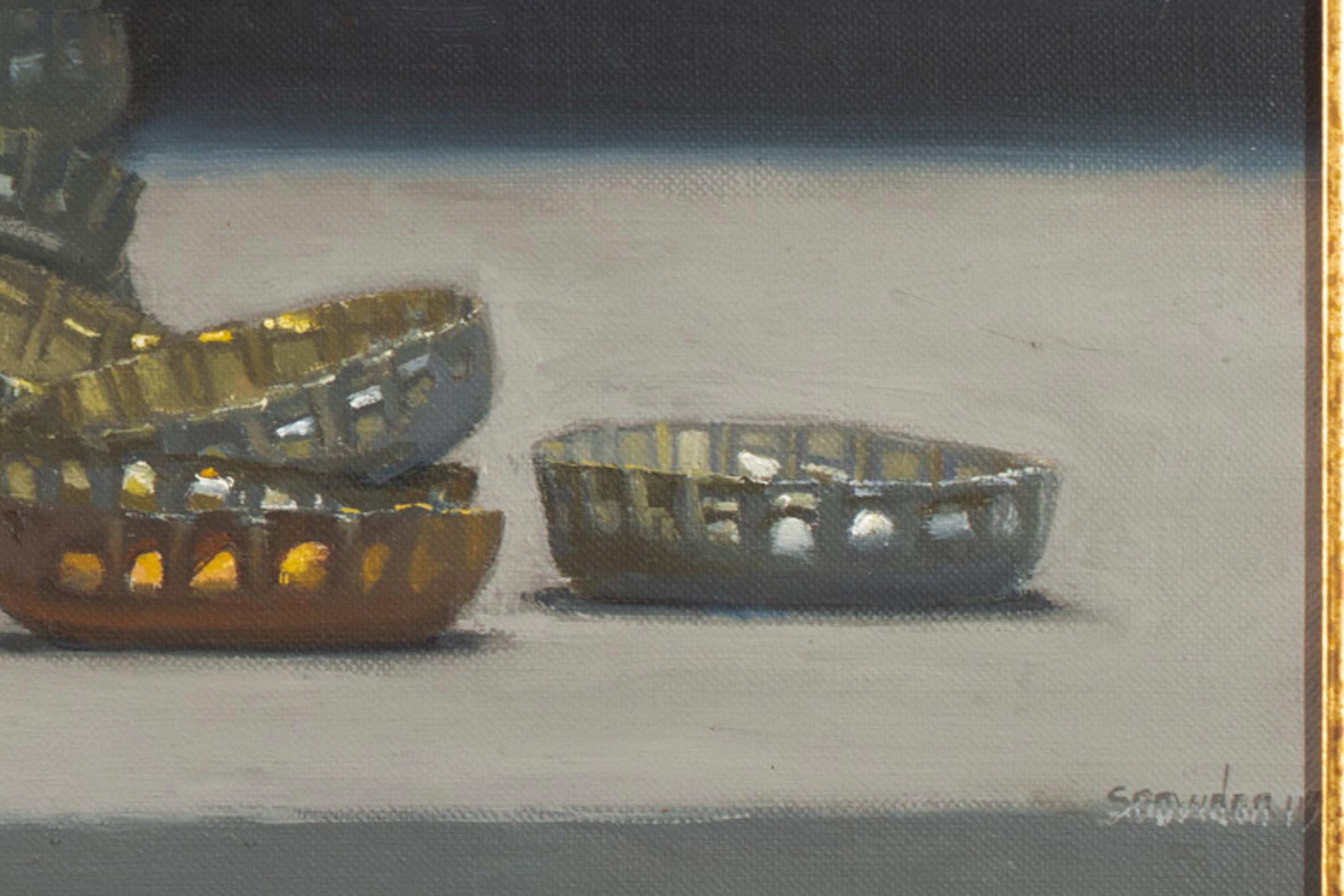 Bitcoins - Contemporain Painting par Tim Snowdon