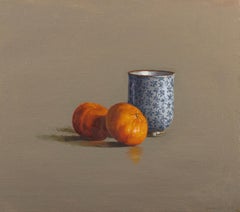 Japanese cup with mandarins