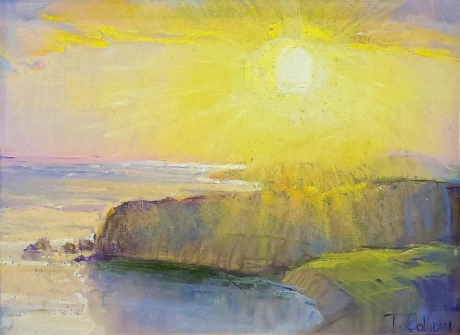 Sunburst, Palos Verdes - Painting by Tim Solliday
