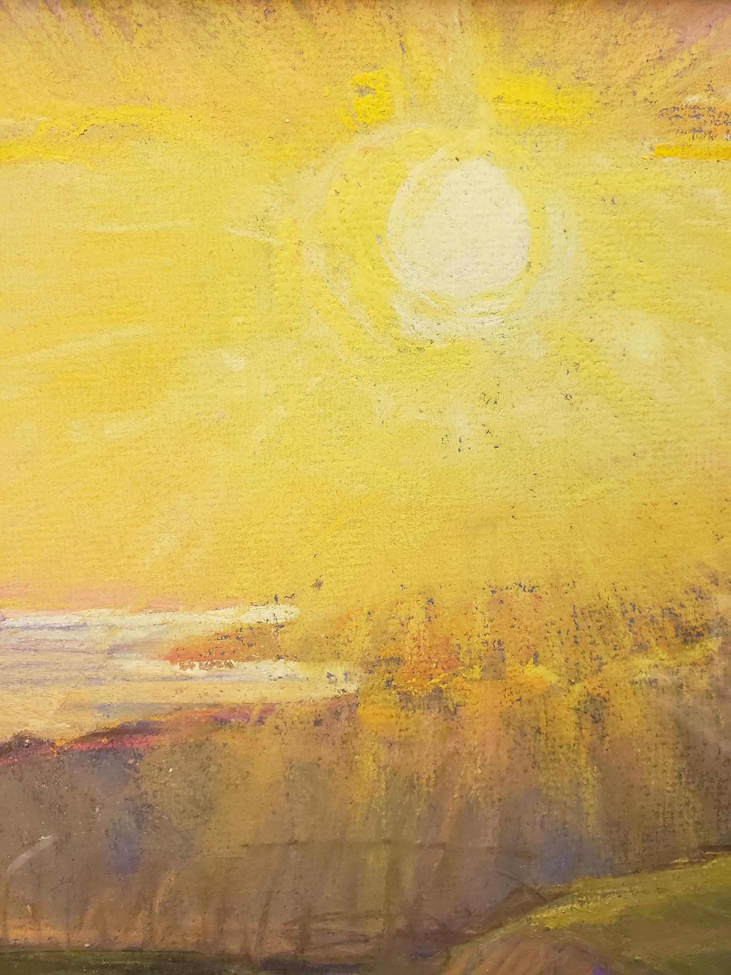 Sunburst, Palos Verdes - Brown Landscape Painting by Tim Solliday