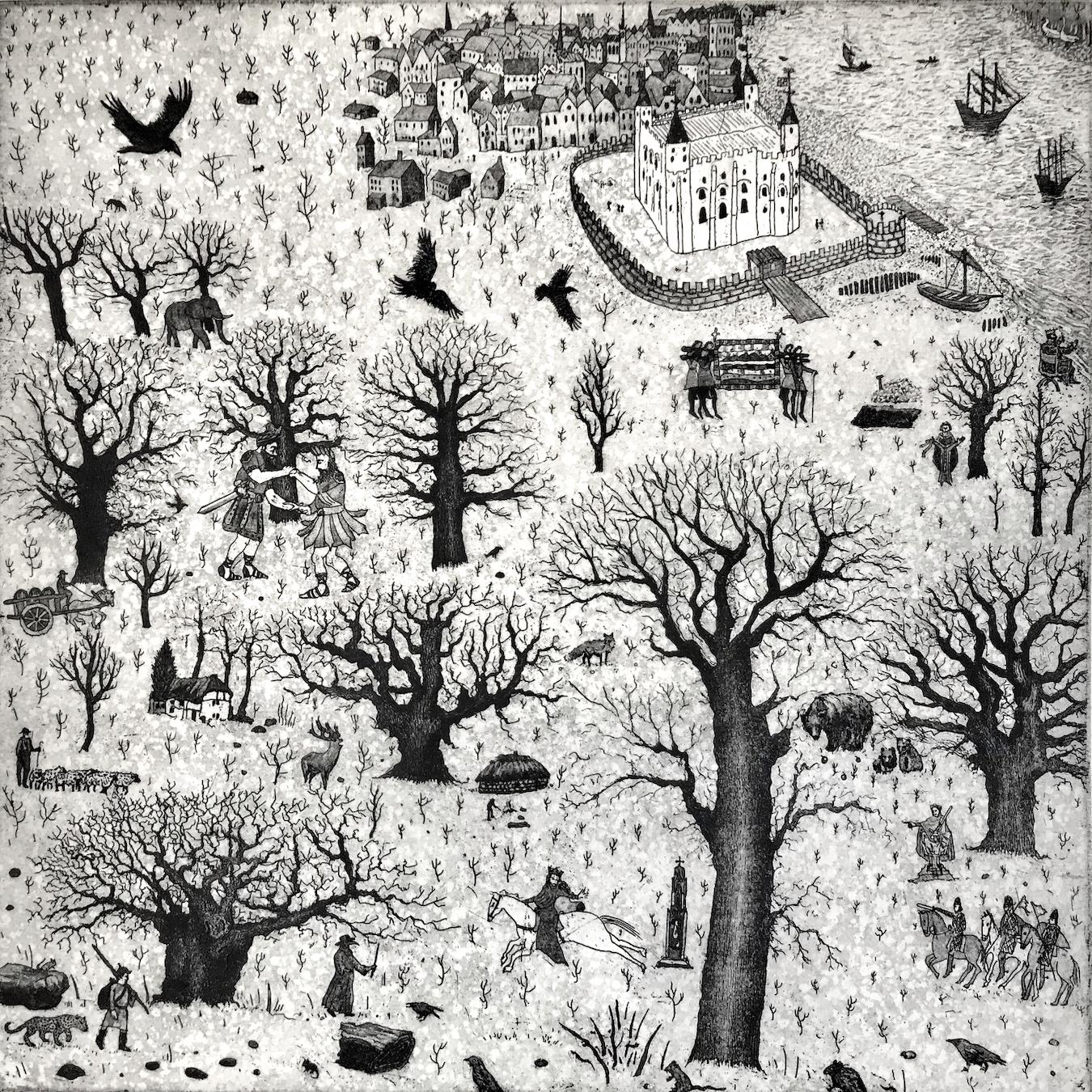 Tim Southall  Landscape Print - A Tale of London, Tim Southall, Illustration and folk art, Limited edition 