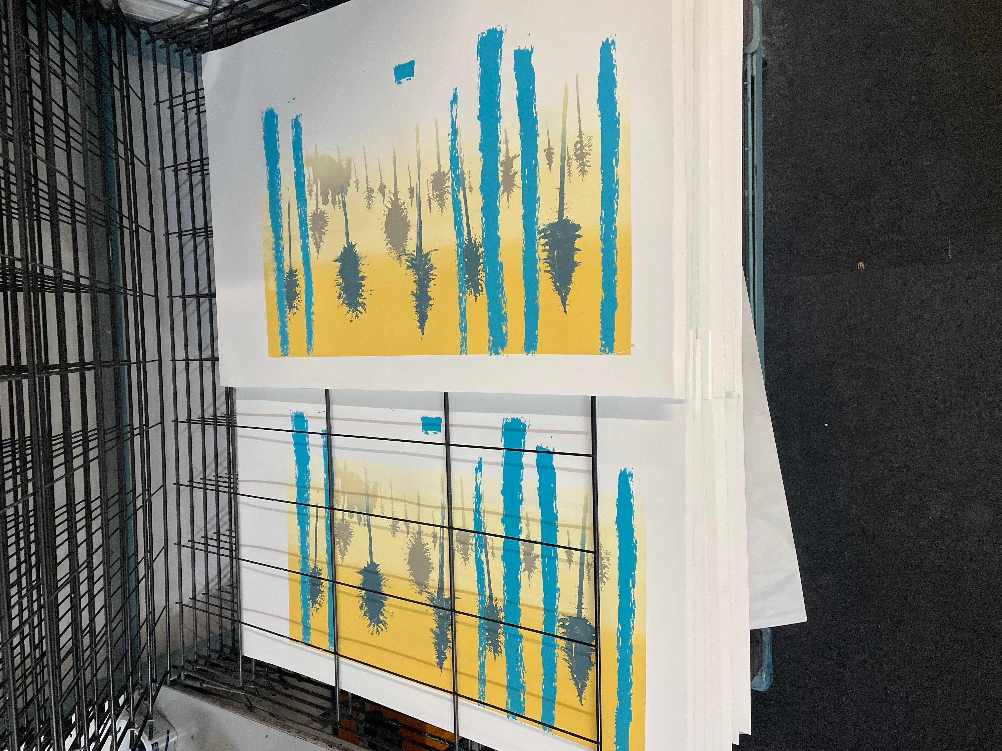 Juego de invierno cuadro original, cuadro paisaje, contemporáneo, naturaleza, animal en venta 2