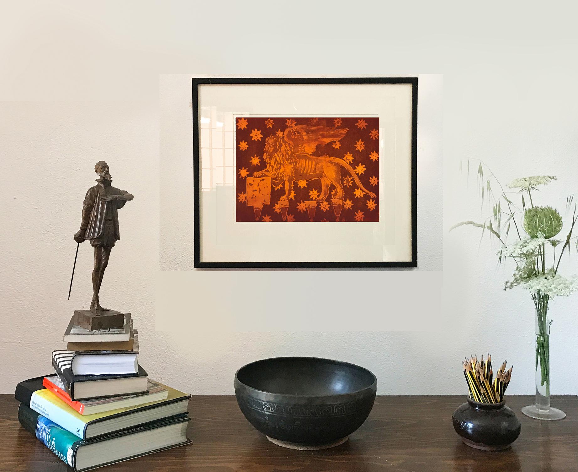 León de Venecia, Impresión artística, Animales, Folklore, Arte asequible, León en venta 1