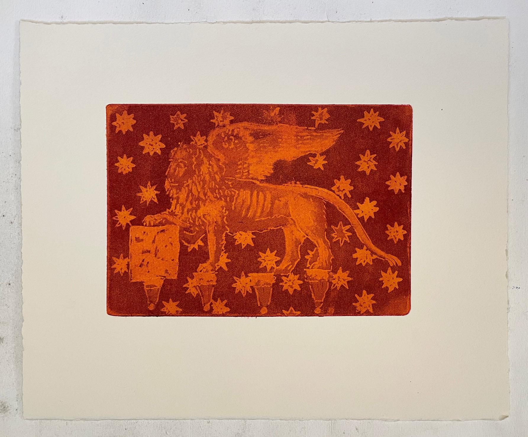 León de Venecia, Impresión artística, Animales, Folklore, Arte asequible, León en venta 4