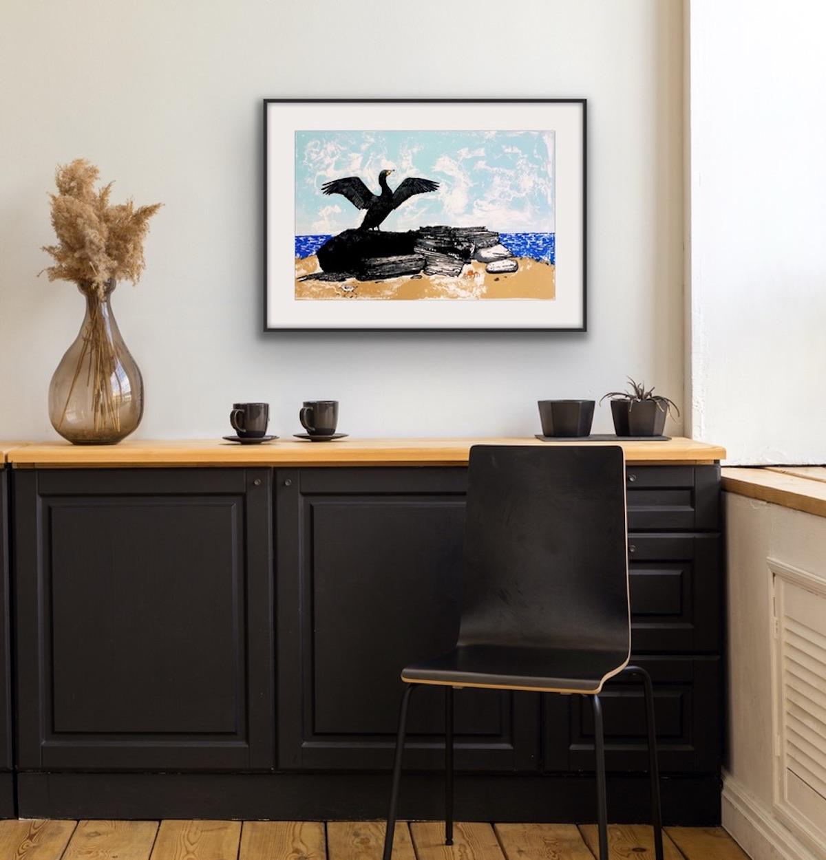 The Cormorant, Tim Southall, Handmade print, contemporary print for sale For Sale 1